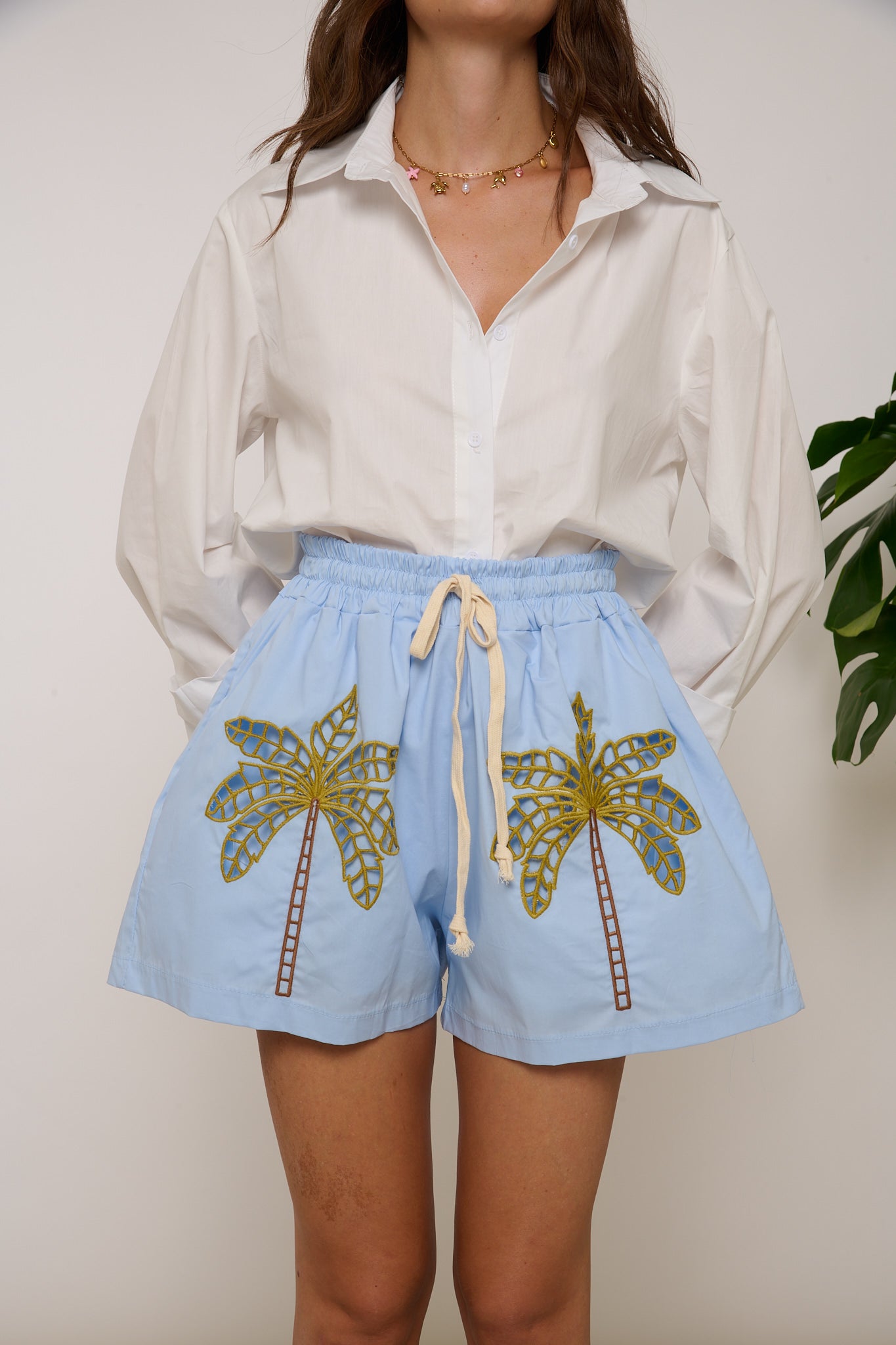 Pantaloncino ‘PALME’ Azzurro