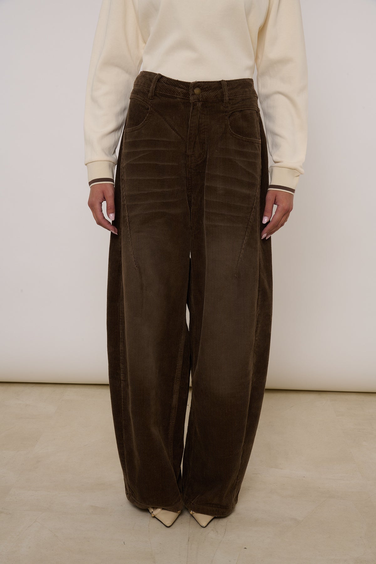 Jeans ‘VELLUTO COSTINE’ Cacao
