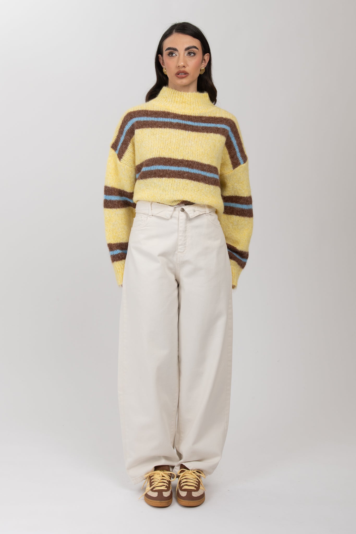 Jeans ‘GIROVITA RISVOLTATO’ 100%COTONE Panna