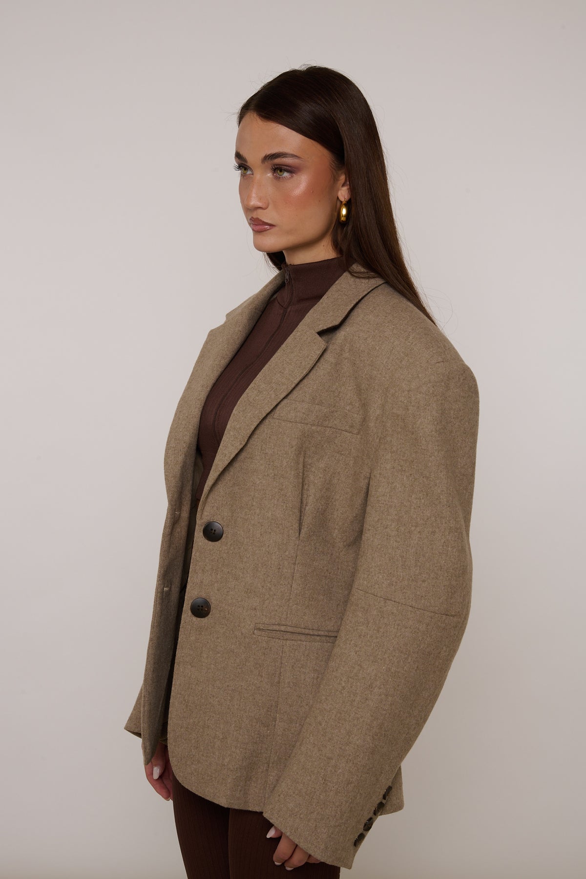 Blazer ‘MAXI SPALLINA’ 35% LANA By Lumina Fango
