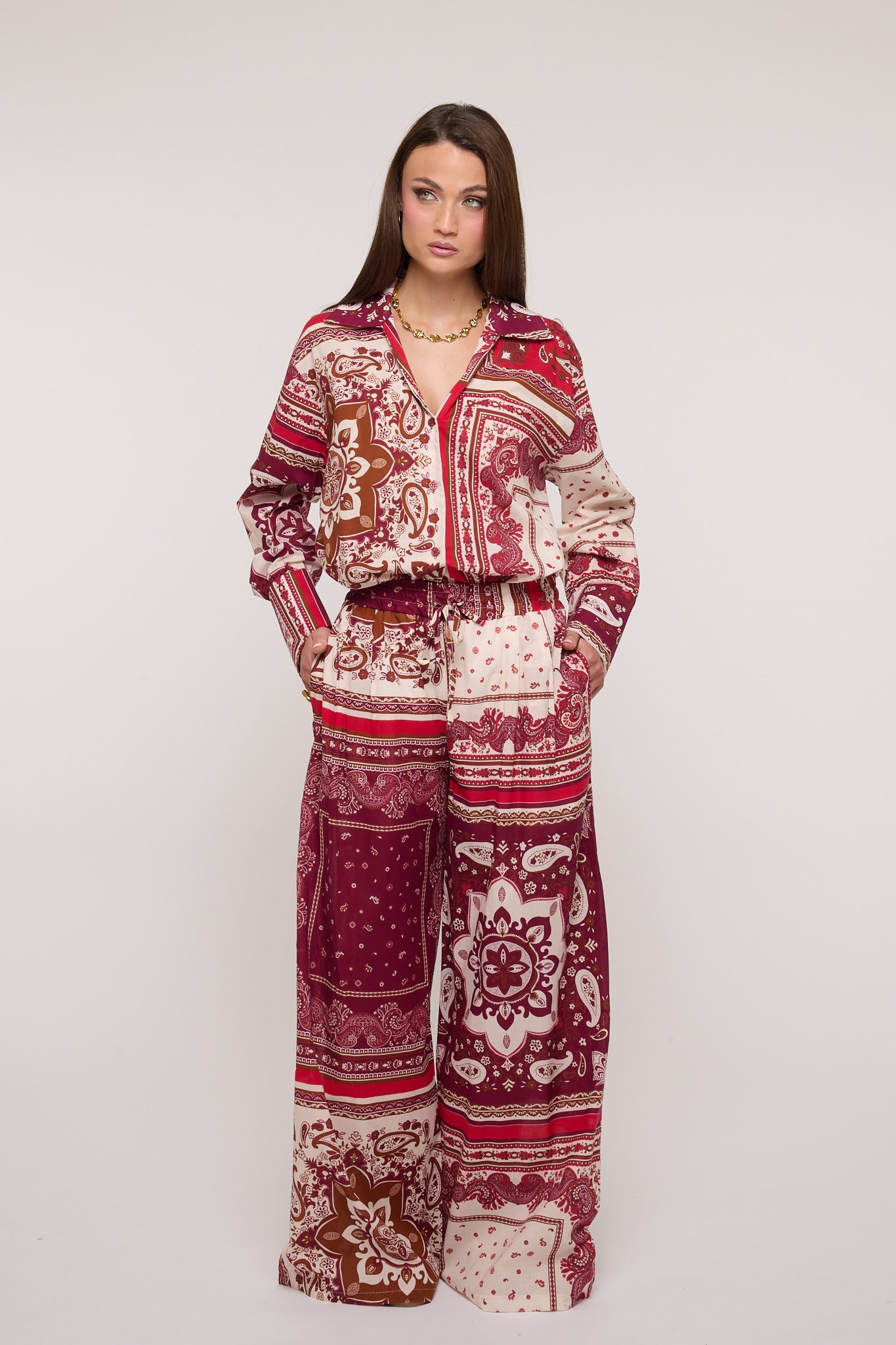 Coordinato ‘FANTASIA BANDANA’ Bordeaux