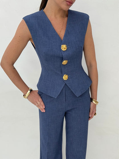 Coordinato ‘ORCHID’ Effetto Denim