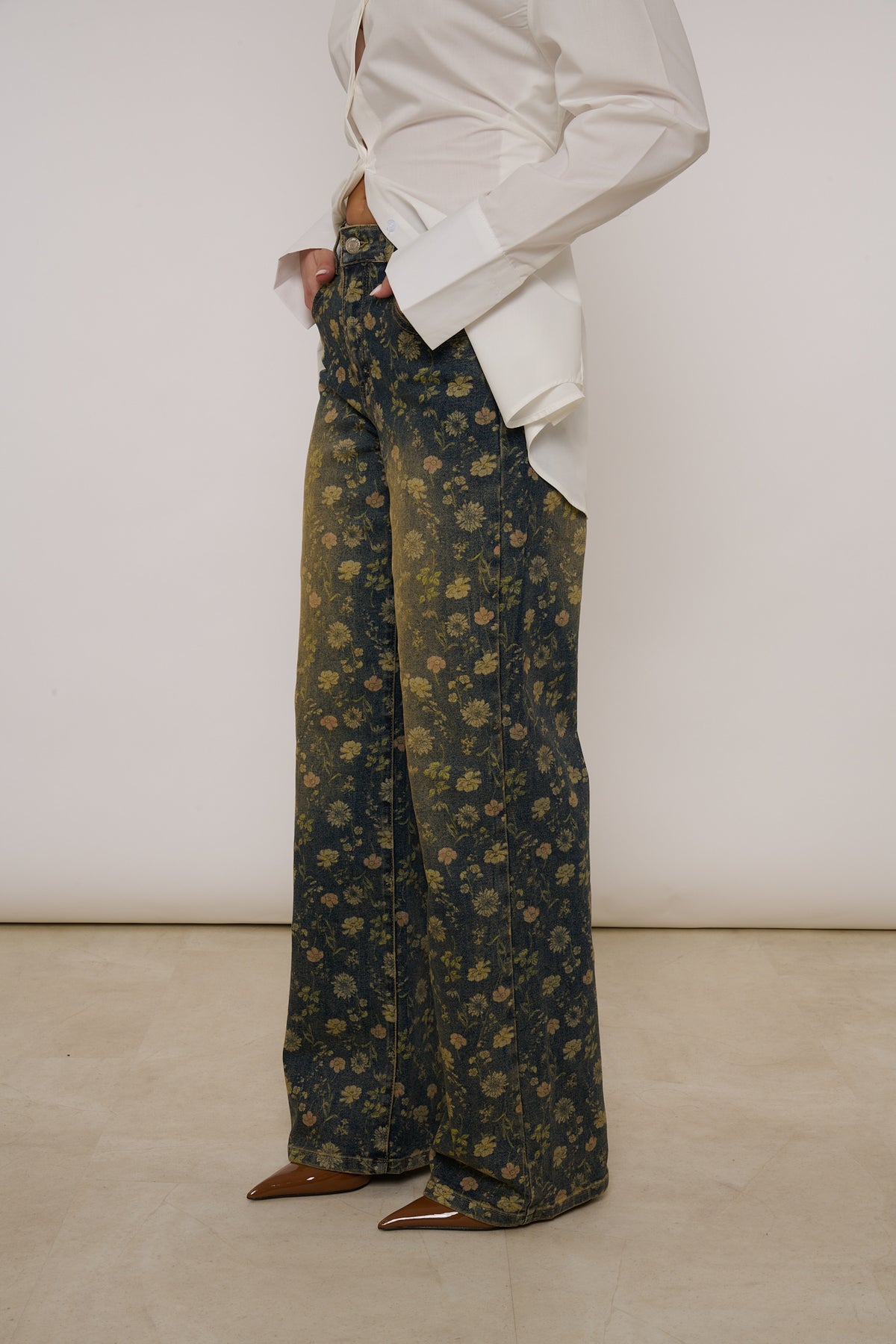 Jeans  ‘FIORI’ Denim Sabbiato