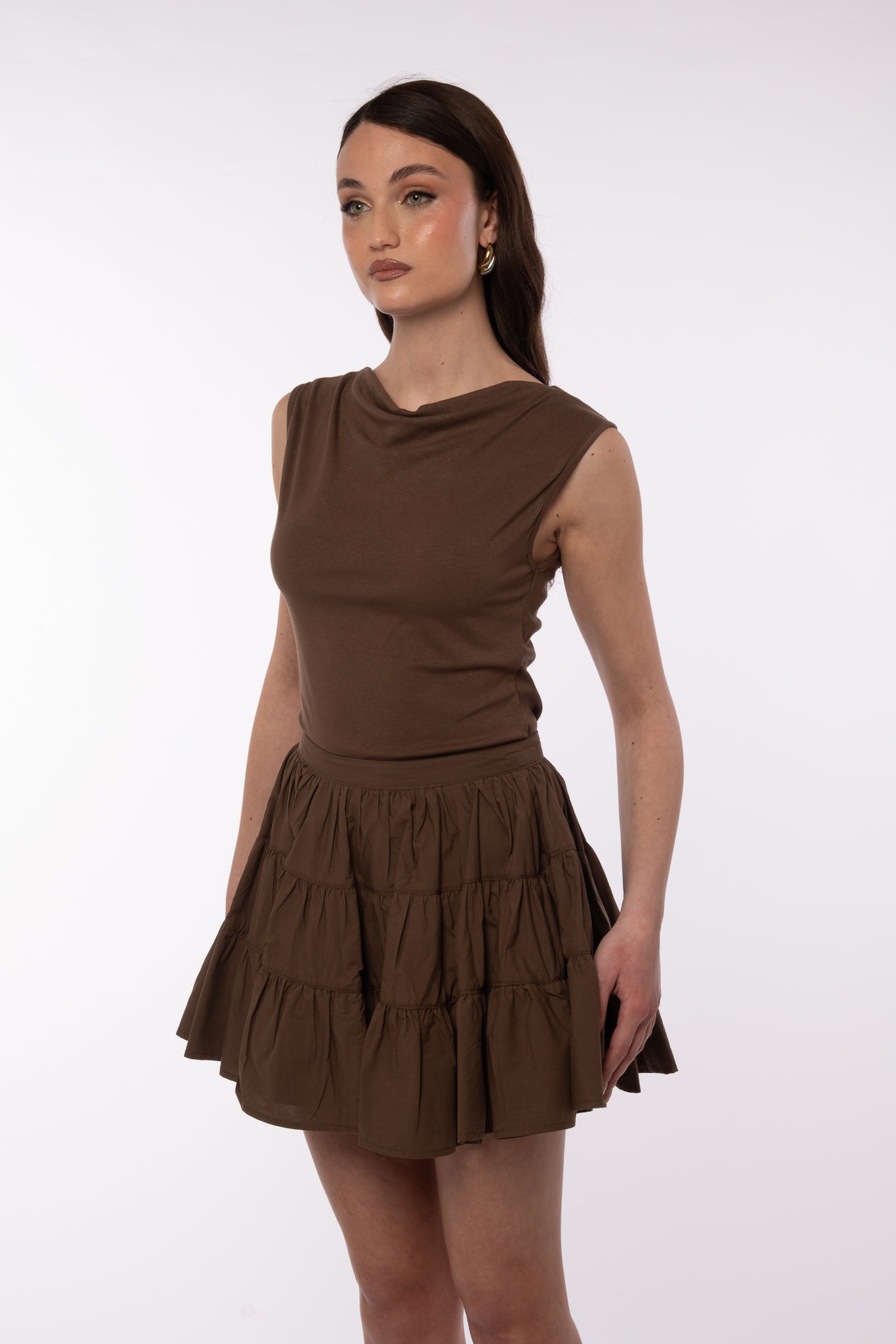 Gonna/Pantaloncino ‘100% COTONE’ Balze Cacao
