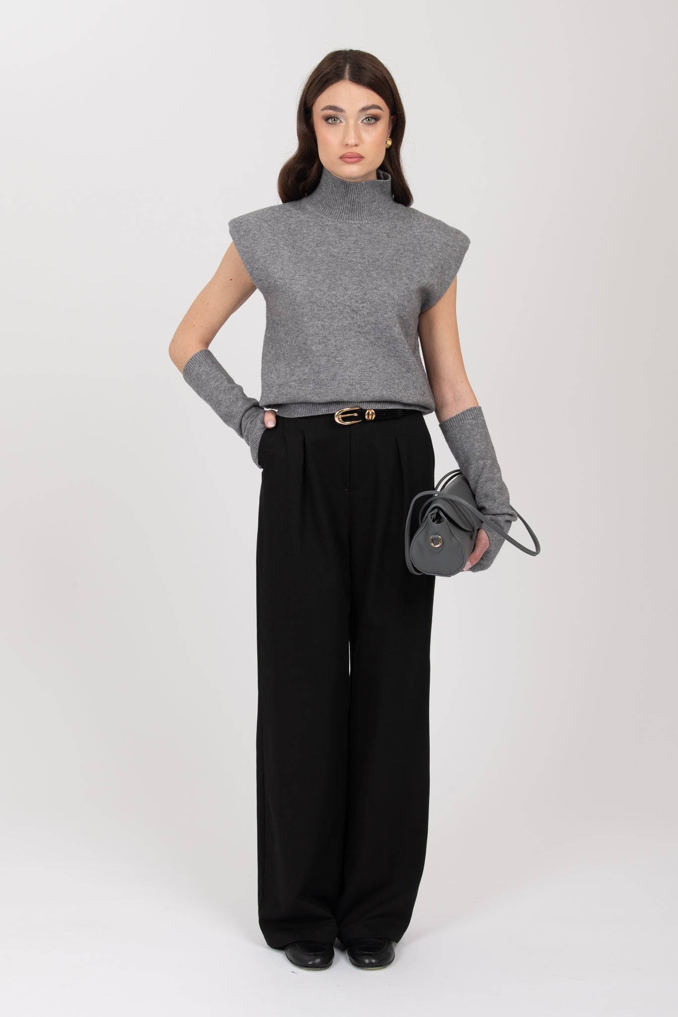 Pantalone con pence Nero