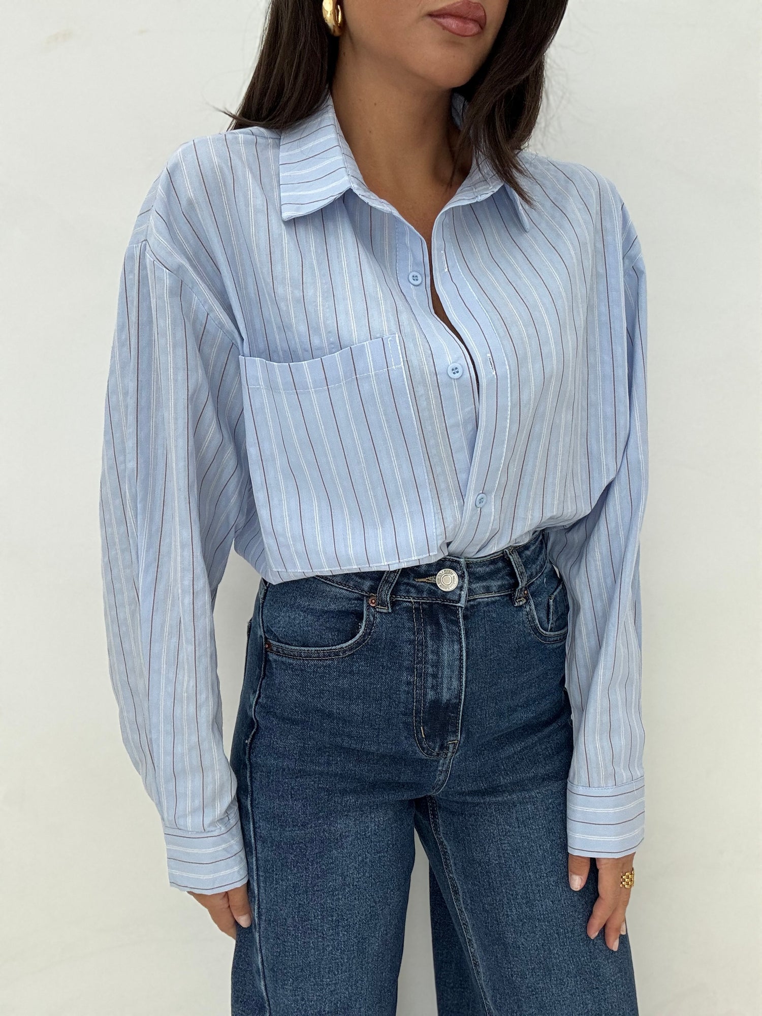 Camicia ‘RIGHE’ Azzurra e Bordeaux