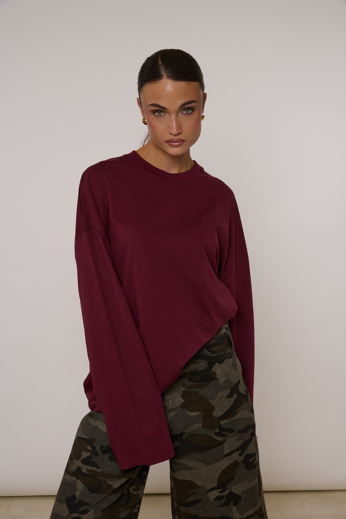 Maglia ‘OVERSIZE’ 100% COTONE By Lumina Bordeaux