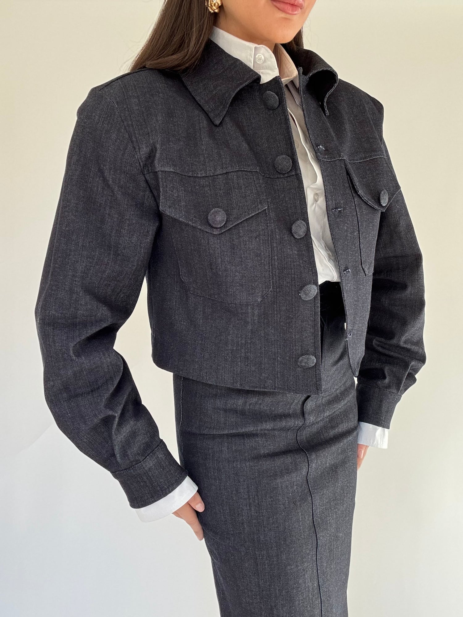 Giacca 3&33 ‘EFFETTO DENIM’