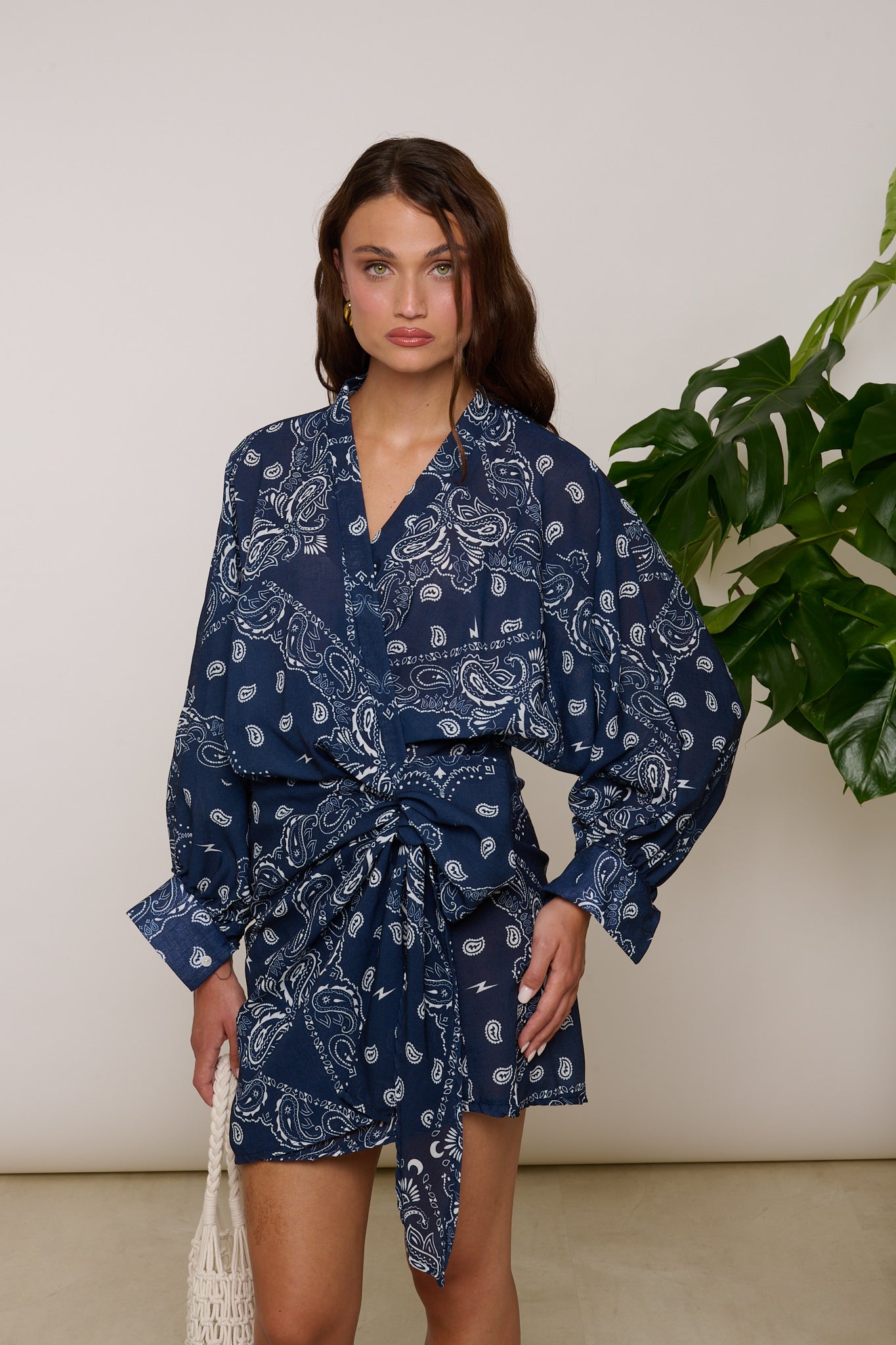 Abito Portafoglio ‘FANTASIA BANDANA’ Blu Notte