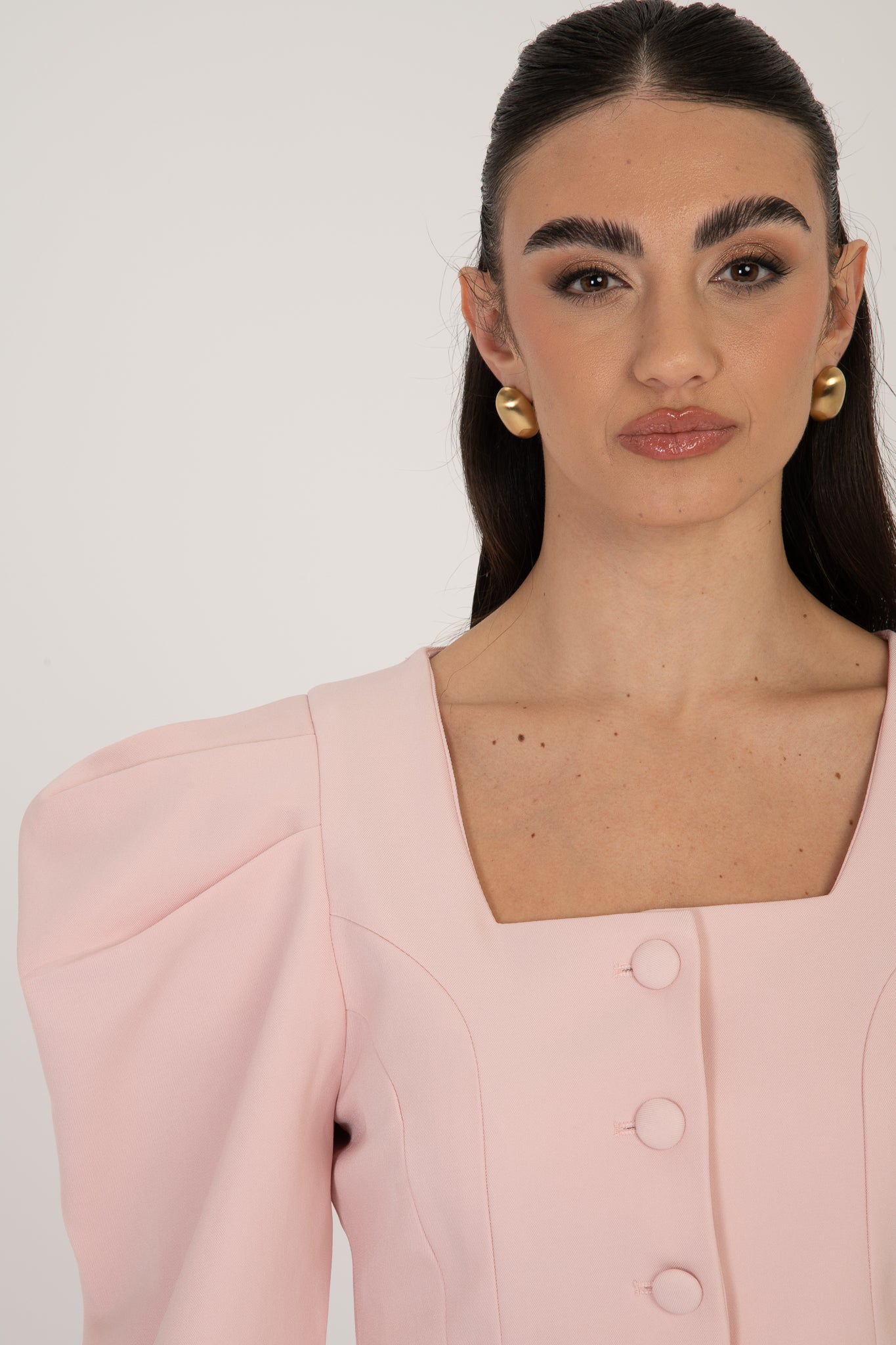 Blazer avvitato ‘SCOLLO QUADRATO’ Rosa