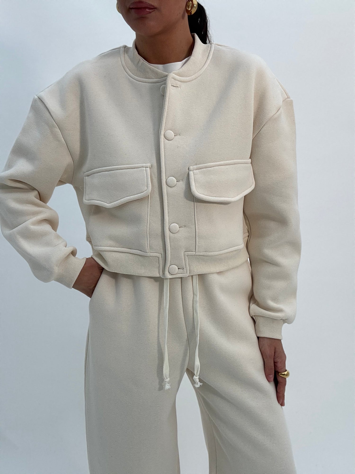 Coordinato Tuta ‘65%COTONE’ Panna