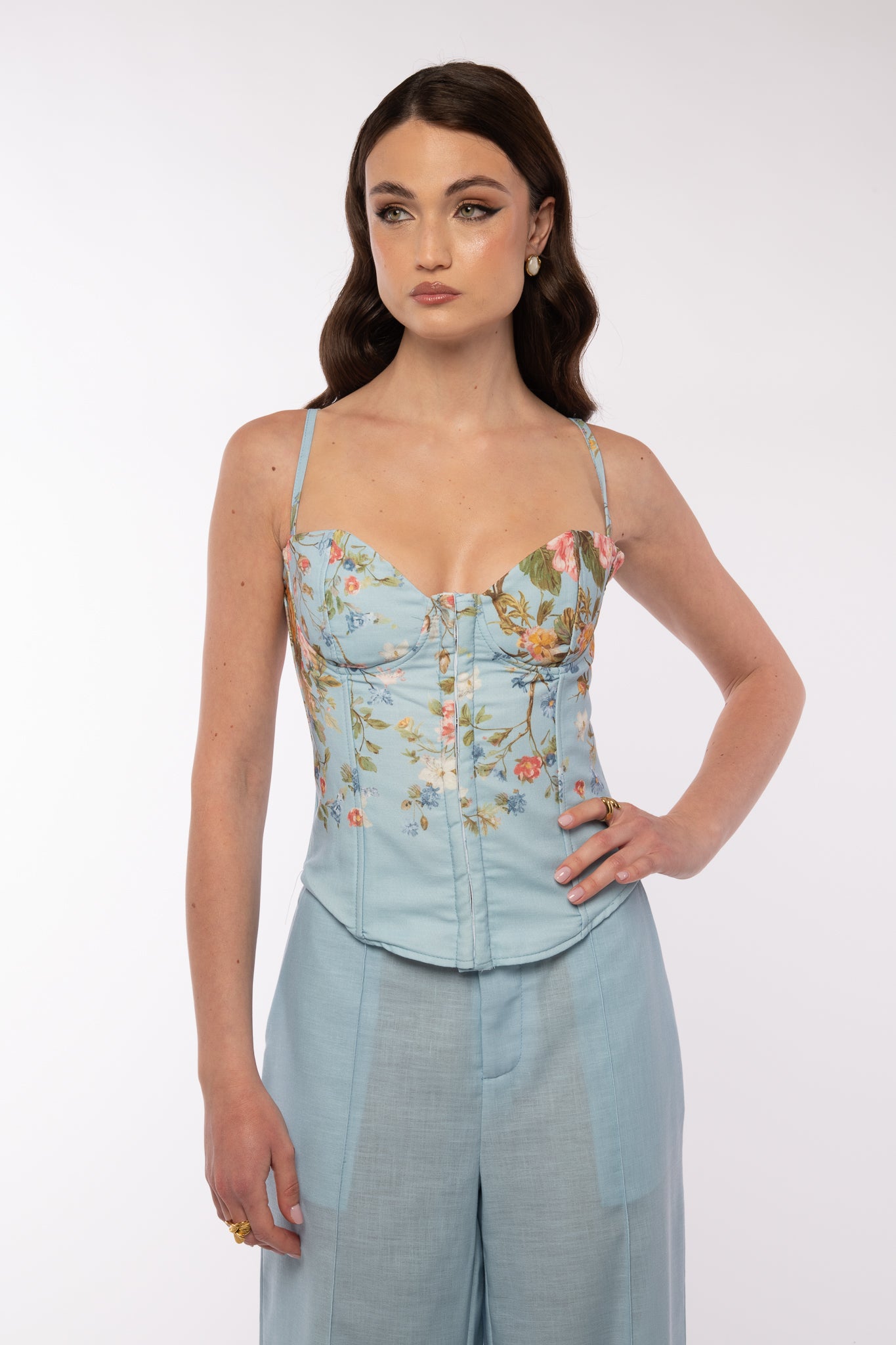 Corpetto ‘FIORI’ By Lumina Azzurro