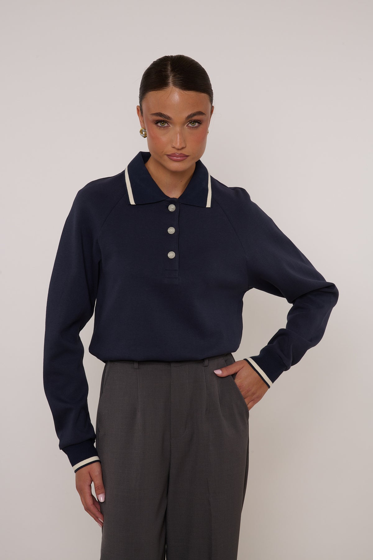 Polo ‘96% COTONE’ By Lumina Blu Notte
