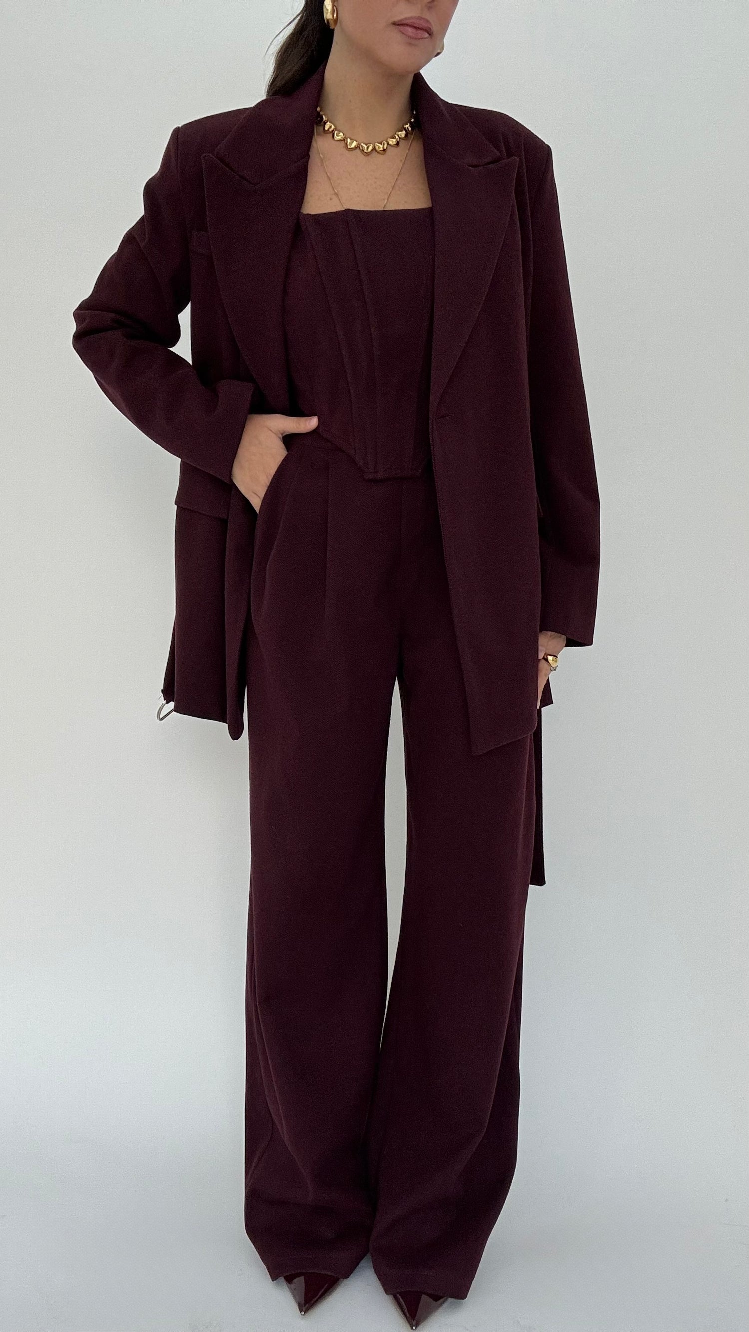 Coordinato ‘SPIGATO TRE PEZZI’ Bordeaux