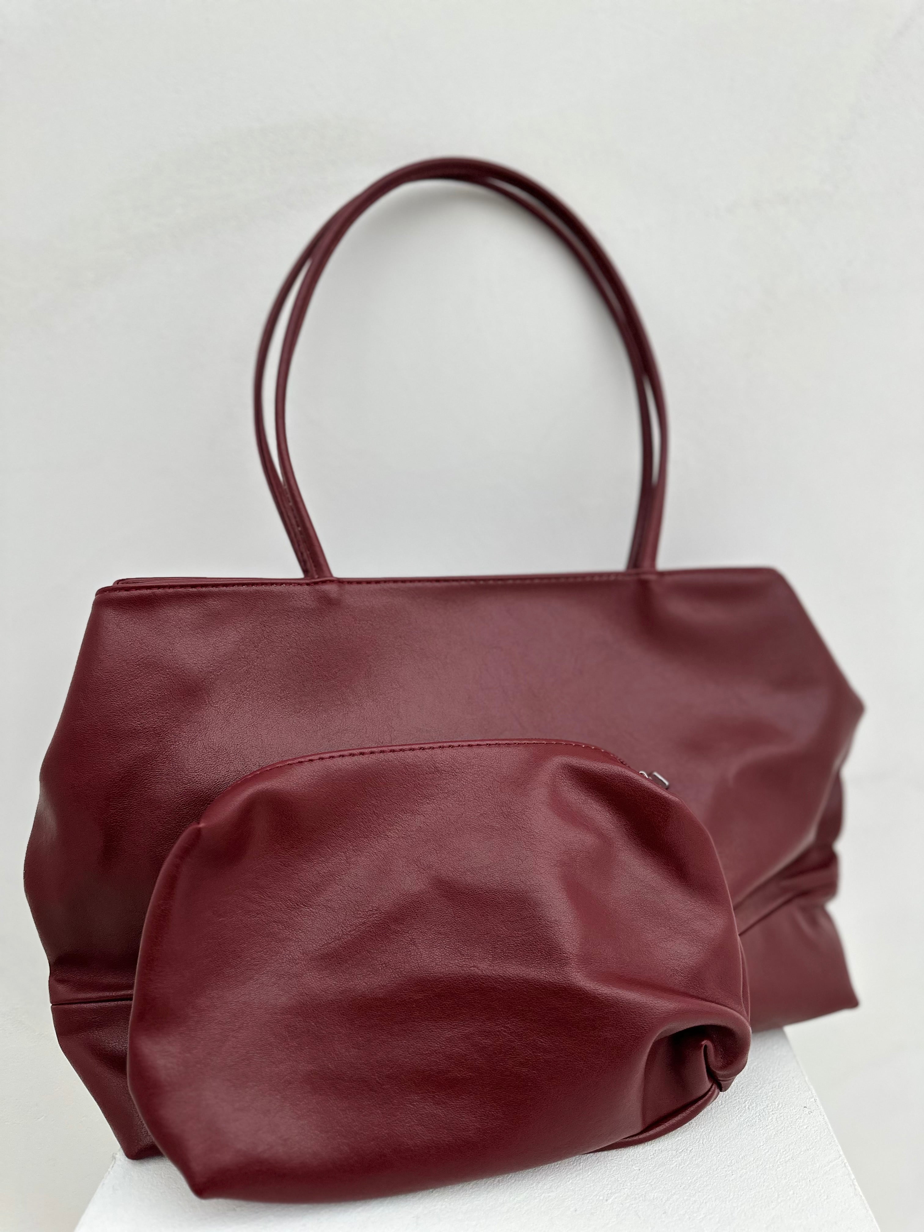 Borsa ‘NIVES’ +POCHETTE INTERNA’ Bordeaux