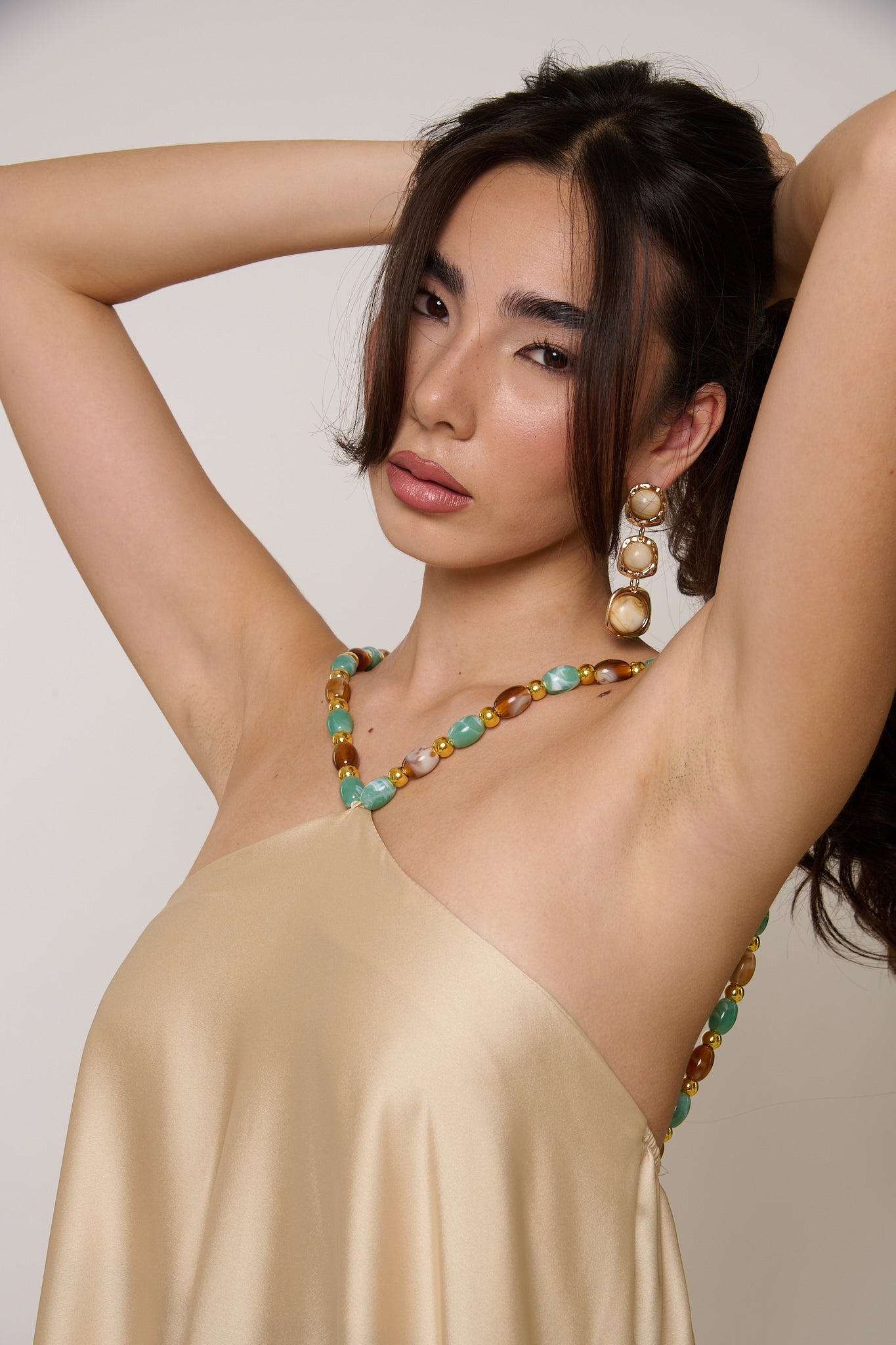 Orecchini ‘TRIS PIETRA ’ Beige