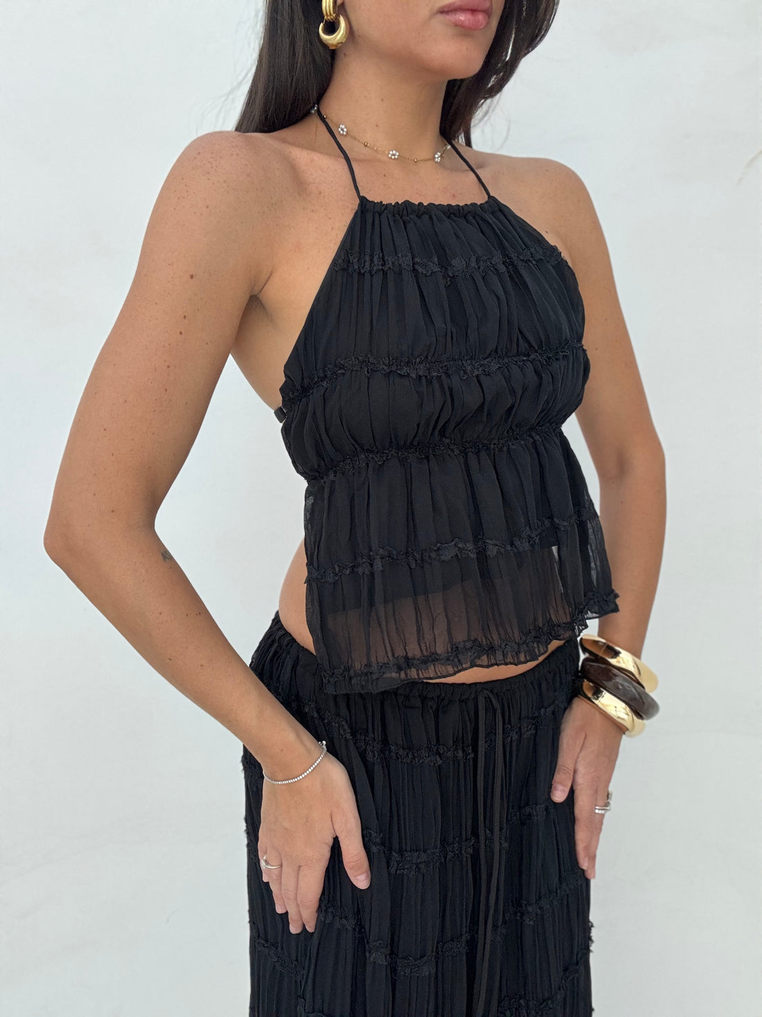 Coordinato ‘IRIS’ 65%cotone Nero