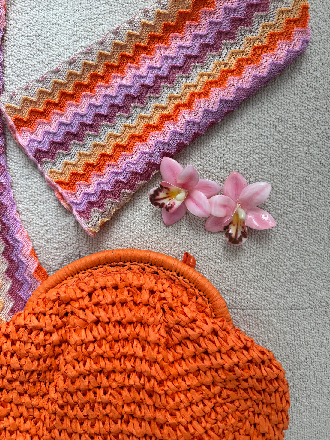 Pochette ‘RAFIA’ Arancio