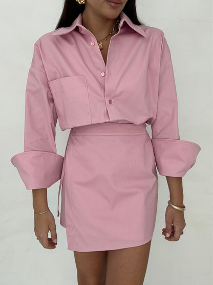 Camicia Crop ‘3&amp;33’ Rosa