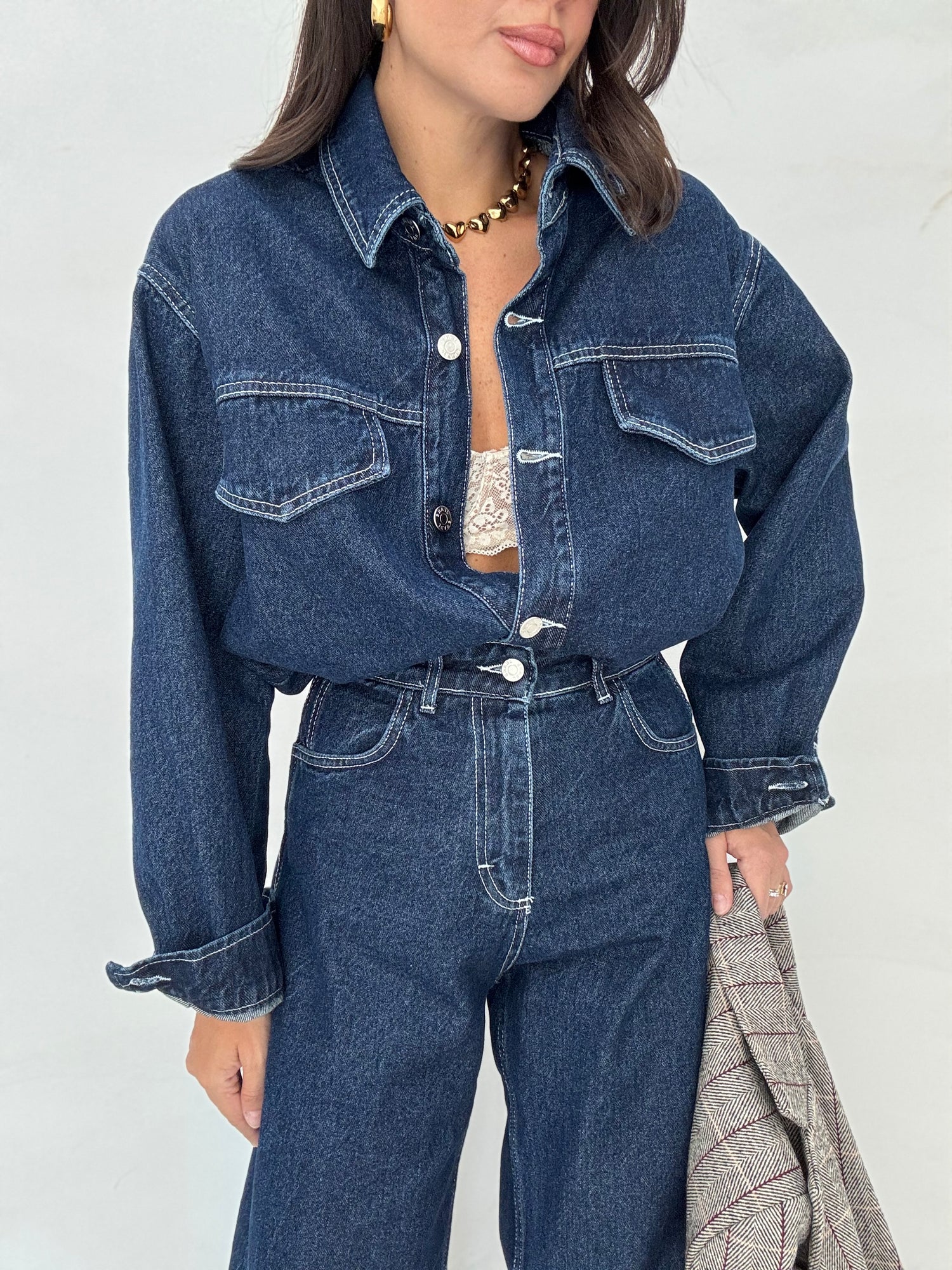 Camicia ‘D68’ In Denim Scuro