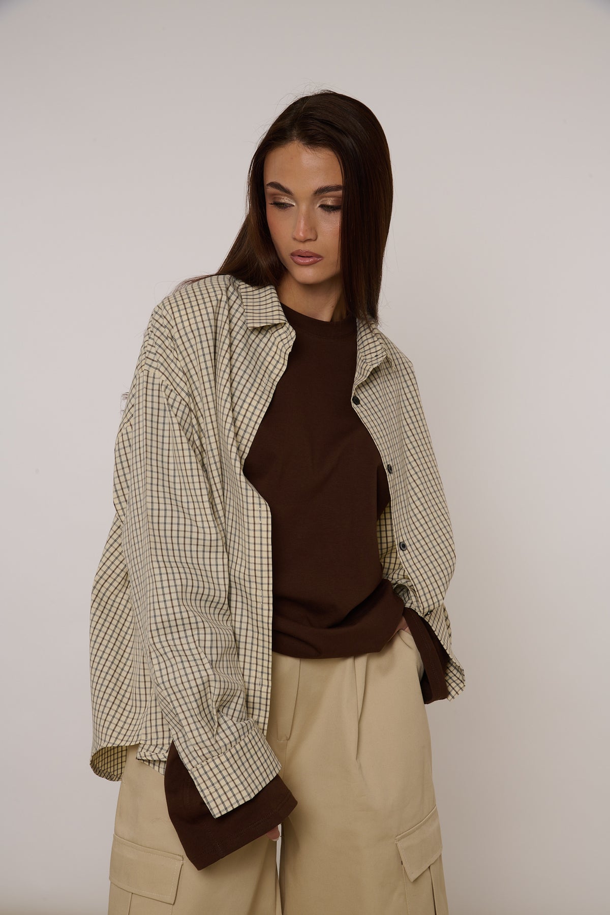 Camicia ‘MAXI SPALLINE’ Base Panna