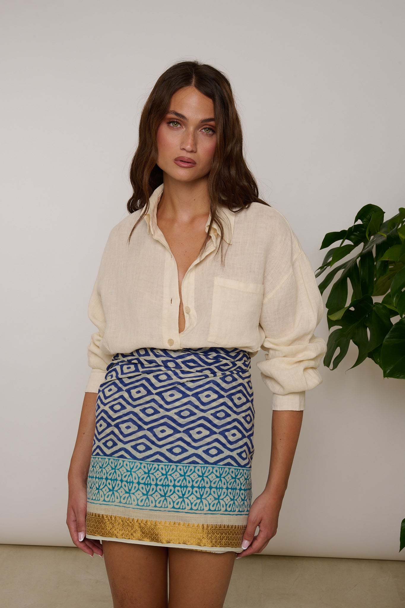 Camicia ‘100% LINO’ Burro
