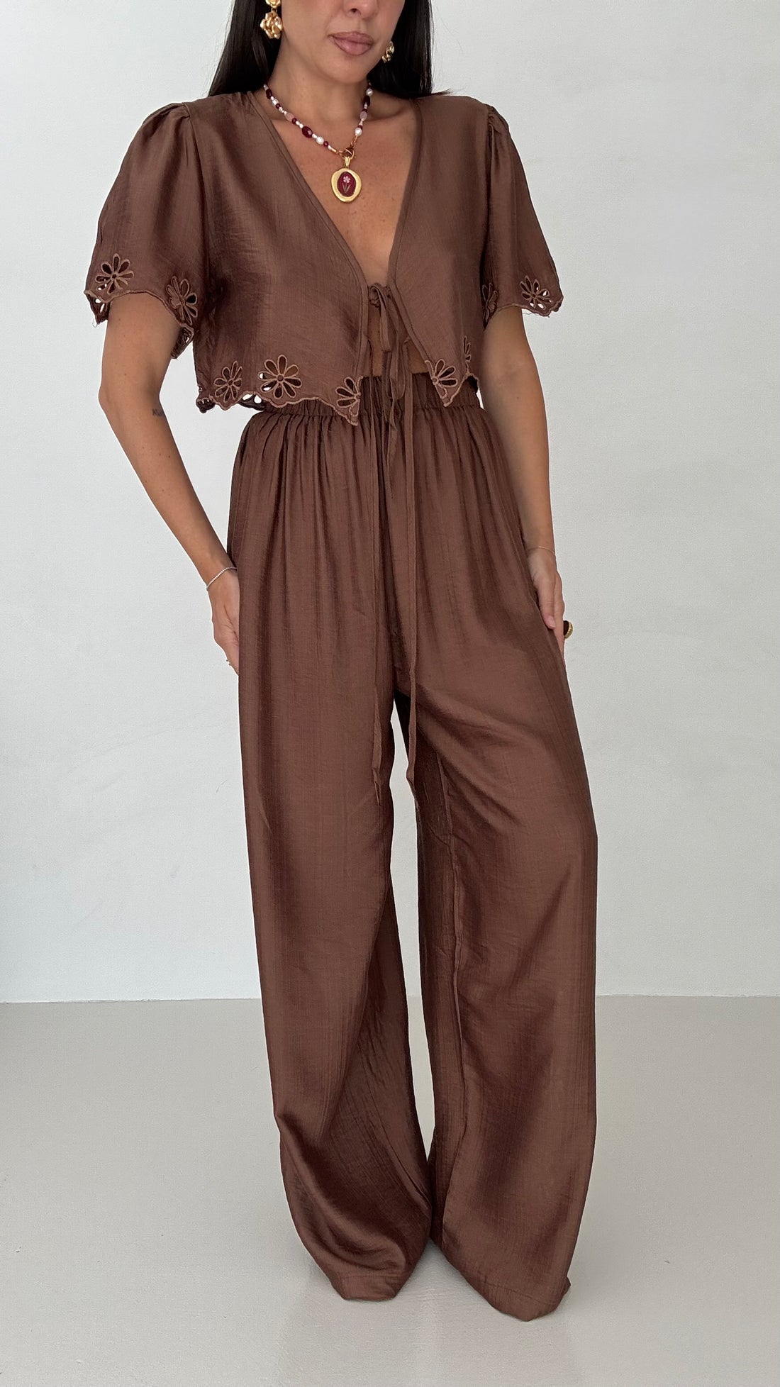 Coordinato ‘TRAFORI 65%COTONE’ Cacao