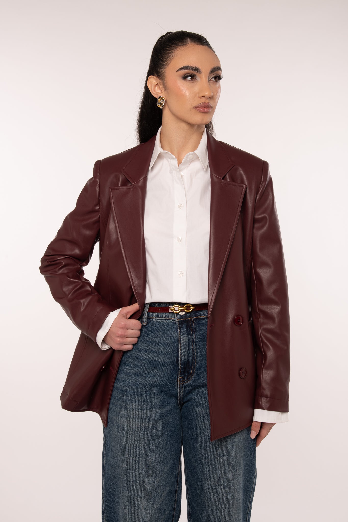 Blazer Ecopelle ‘3&33’ Bordeaux