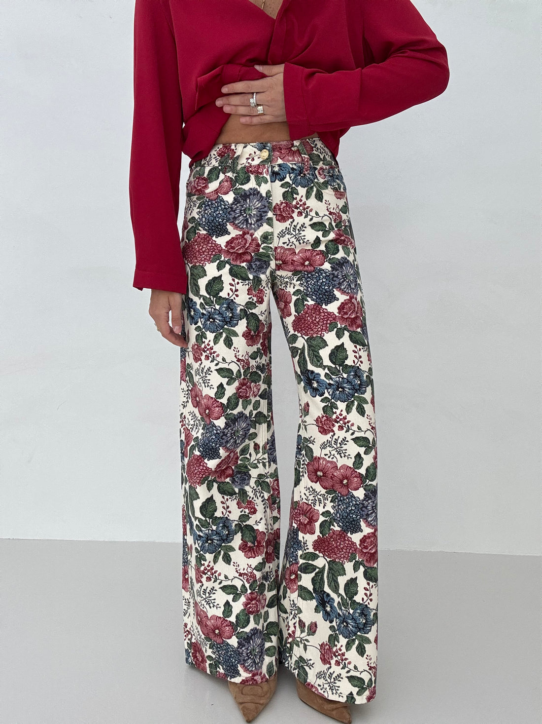 Jeans ‘FLOREALE’ gamba larga