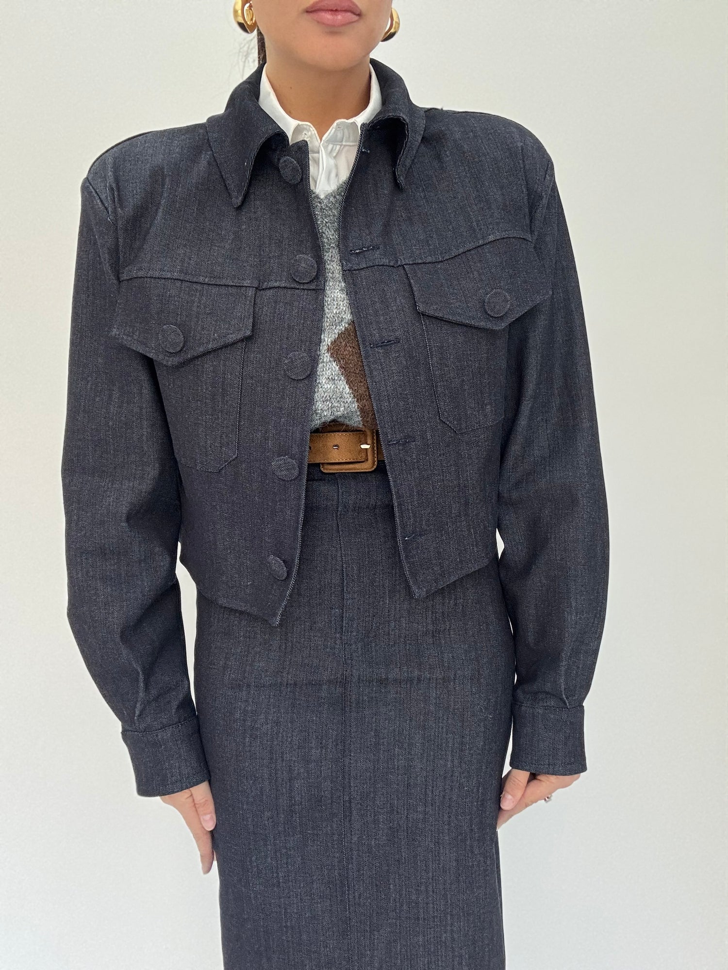 Giacca 3&33 ‘EFFETTO DENIM’