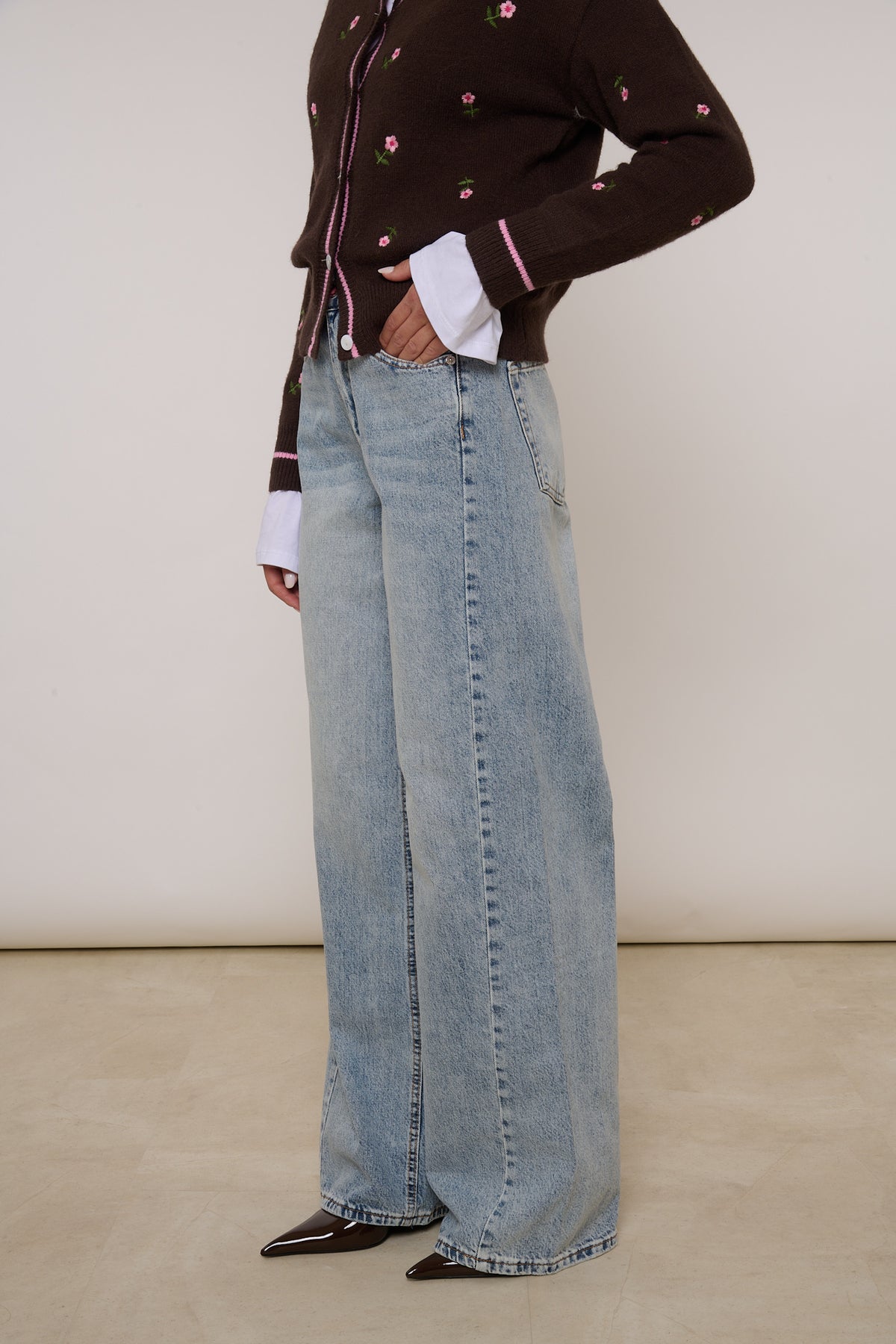 Jeans ‘CUCITURA LATERALE’ Denim Chiaro