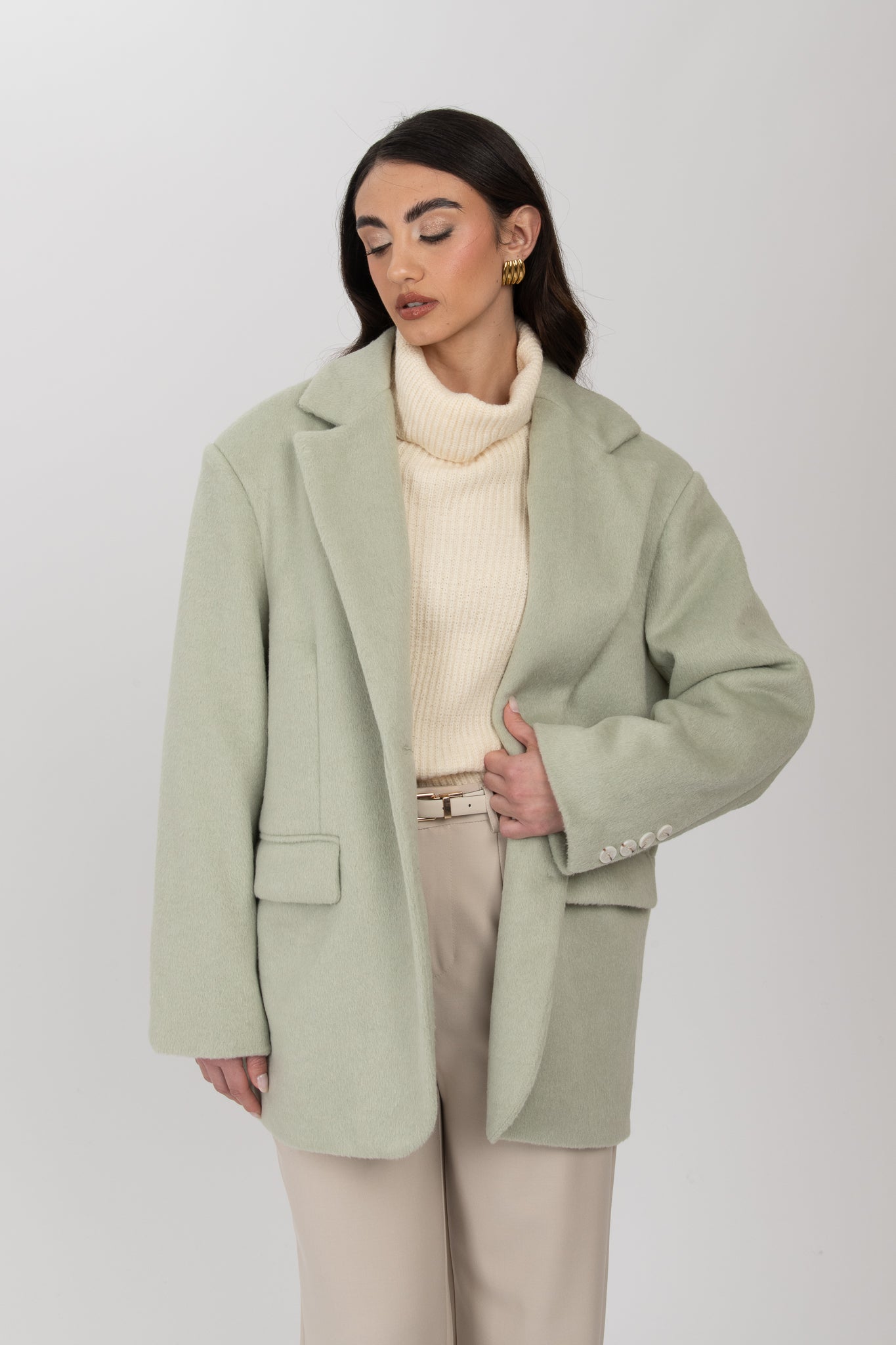 Blazer/Cappotto ‘15%LANA’ BY LUMINA Verde Mela
