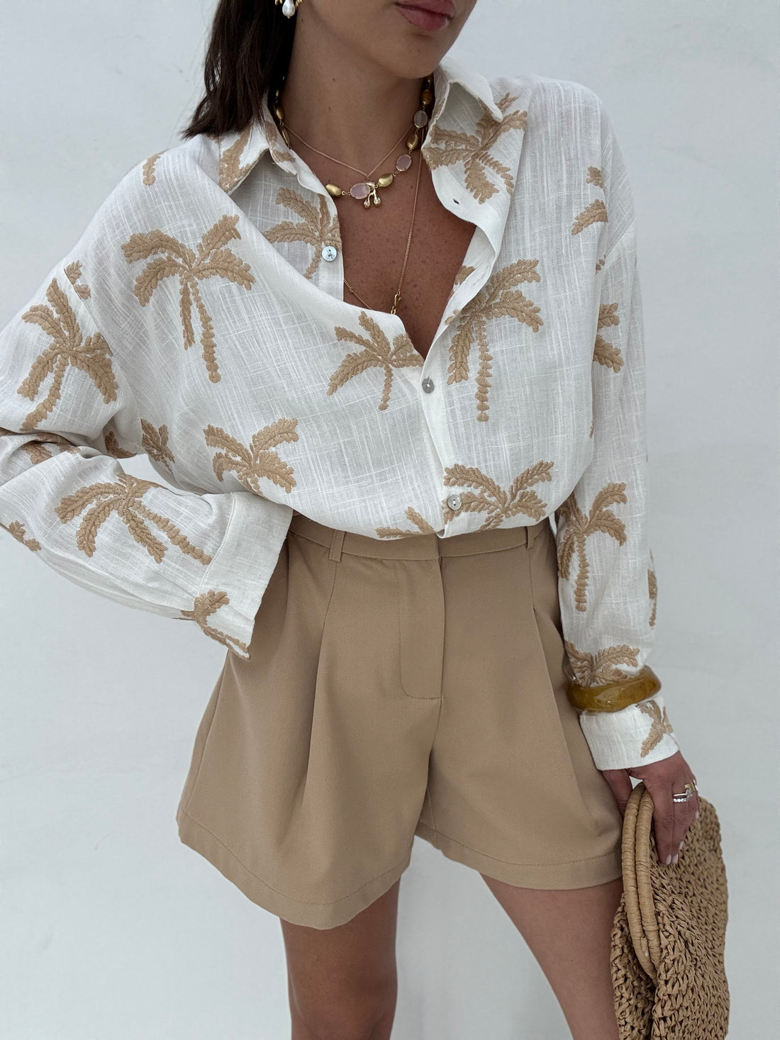 Bermuda ‘GAMBA MORBIDA’ Beige