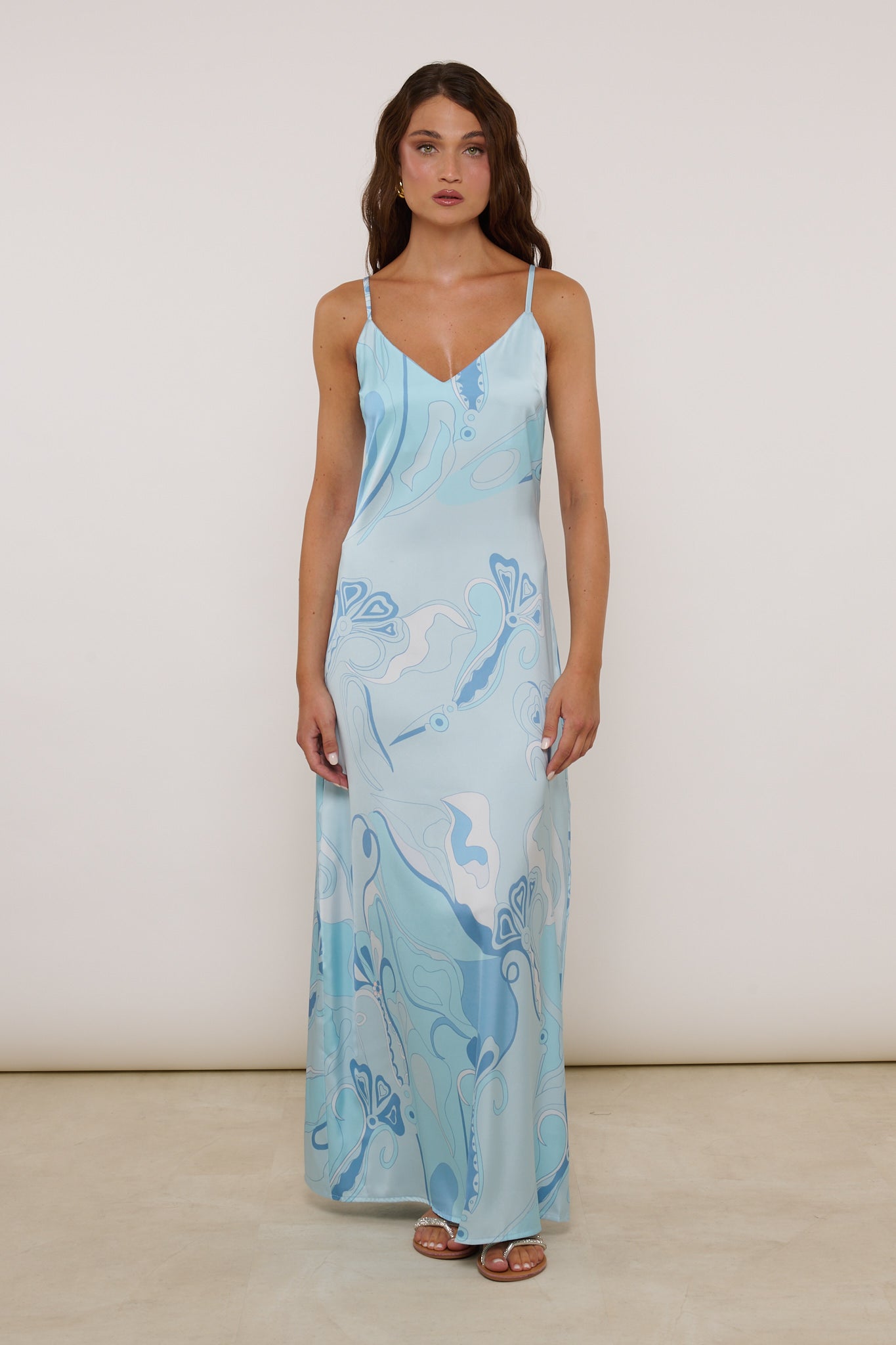 Abito ‘FANTASIA ASTRATTA+MANTELLA’ Azzurro