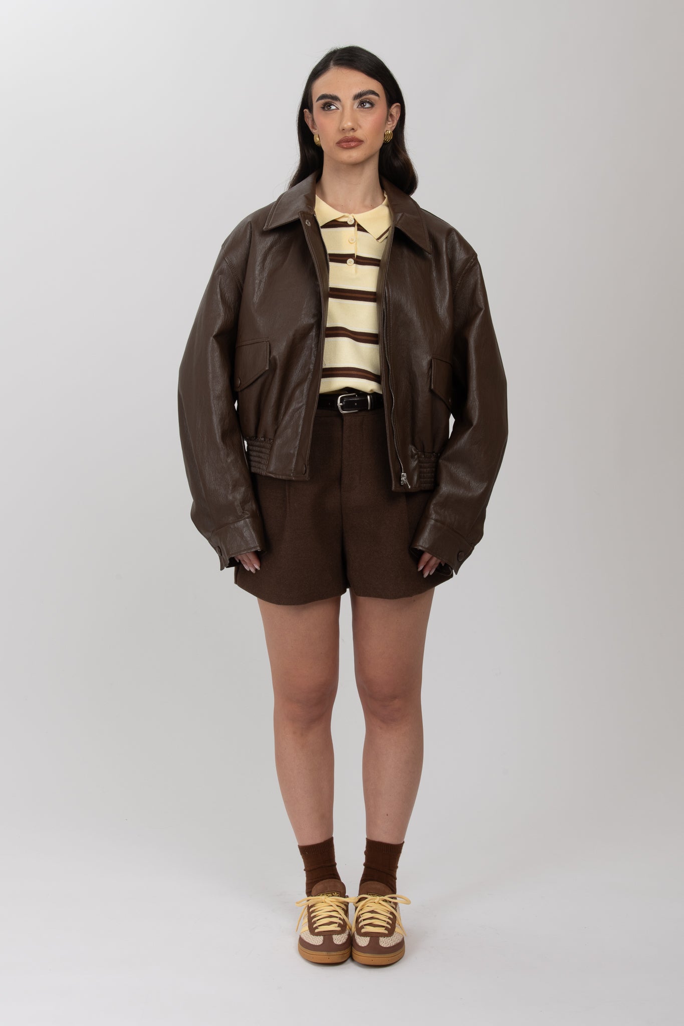 Chiodo/Bomber ‘ECOPELLE BY LUMINA’ Cacao