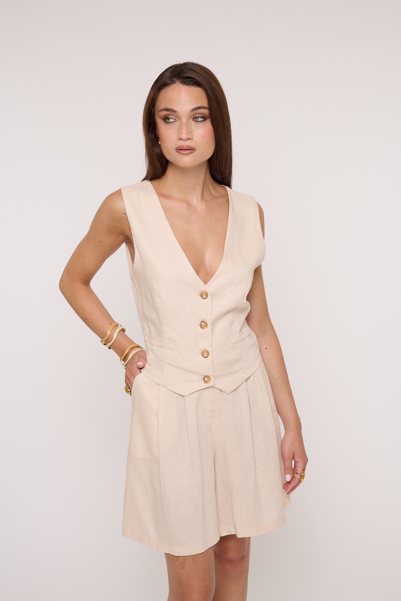 Coordinato ‘45% LINO’ Panna