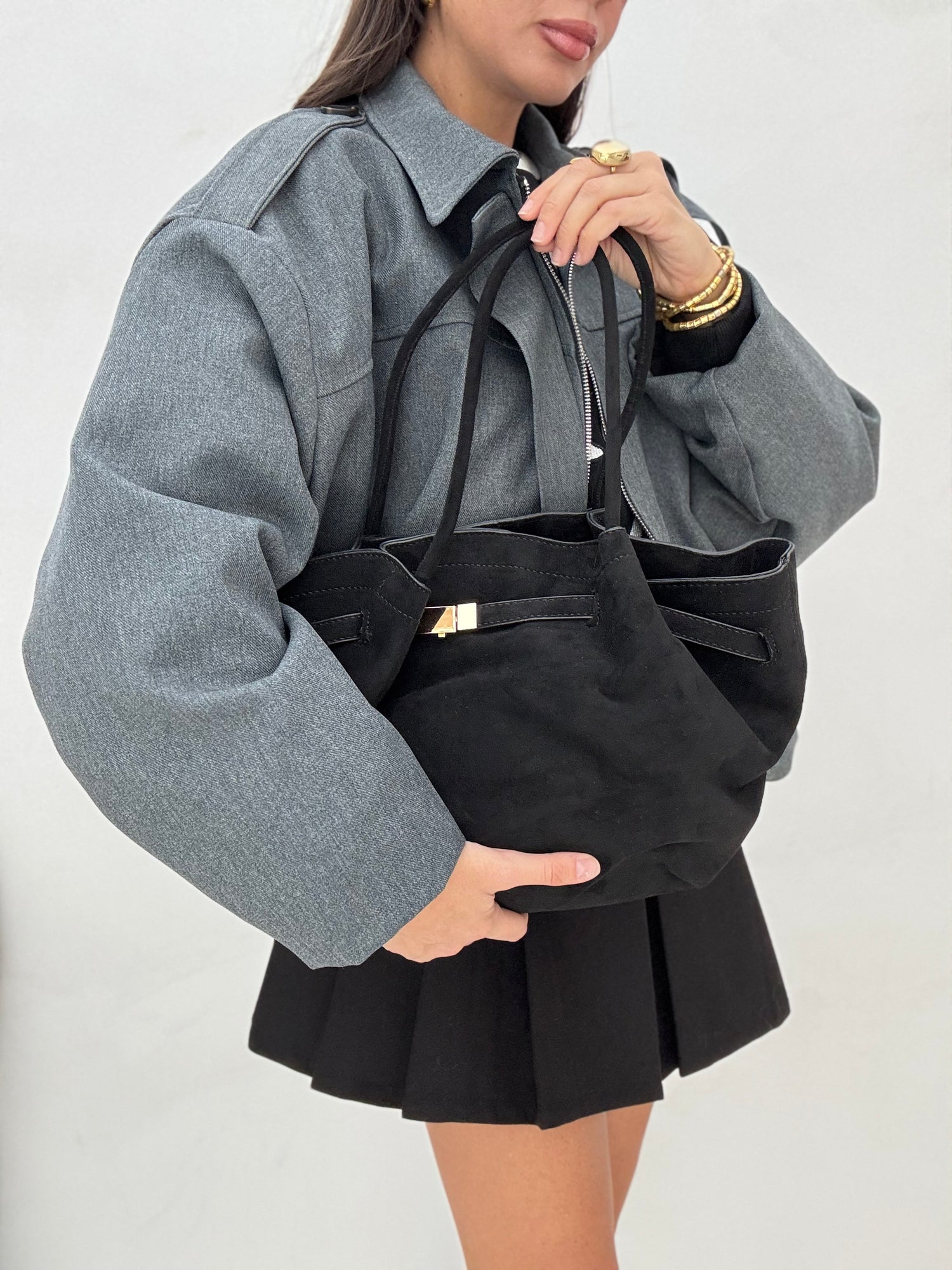 Borsa ‘SUEDE FIBBIA ORO’
