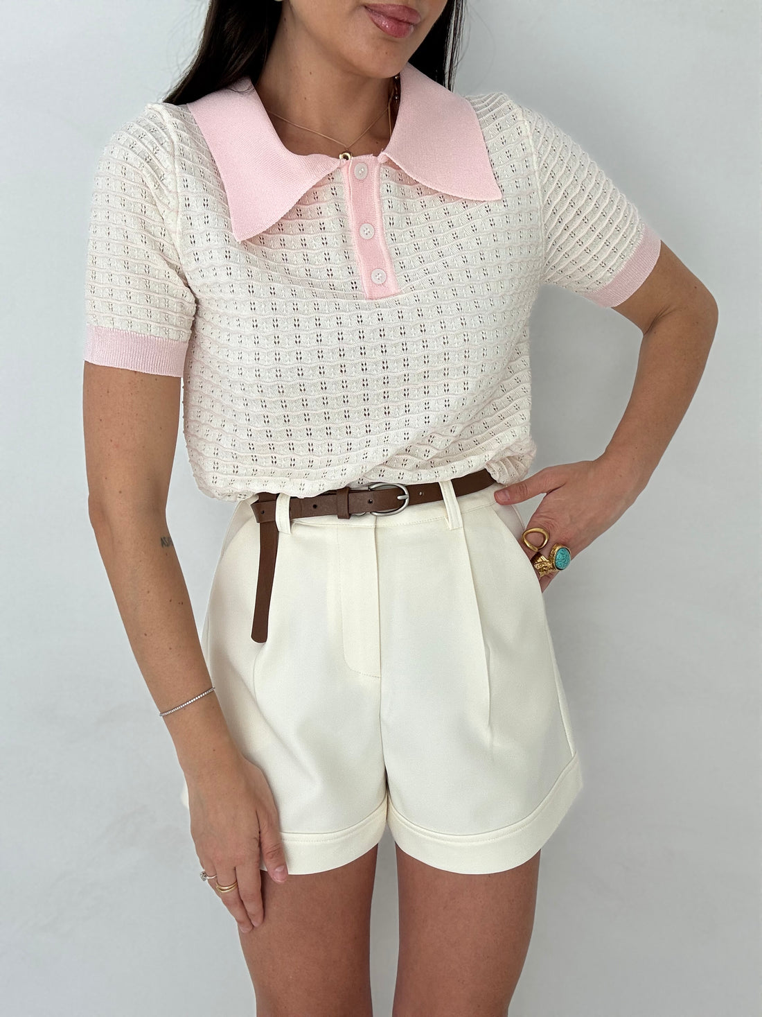 Maglia/Polo ‘UNCINETTO’ Rosa