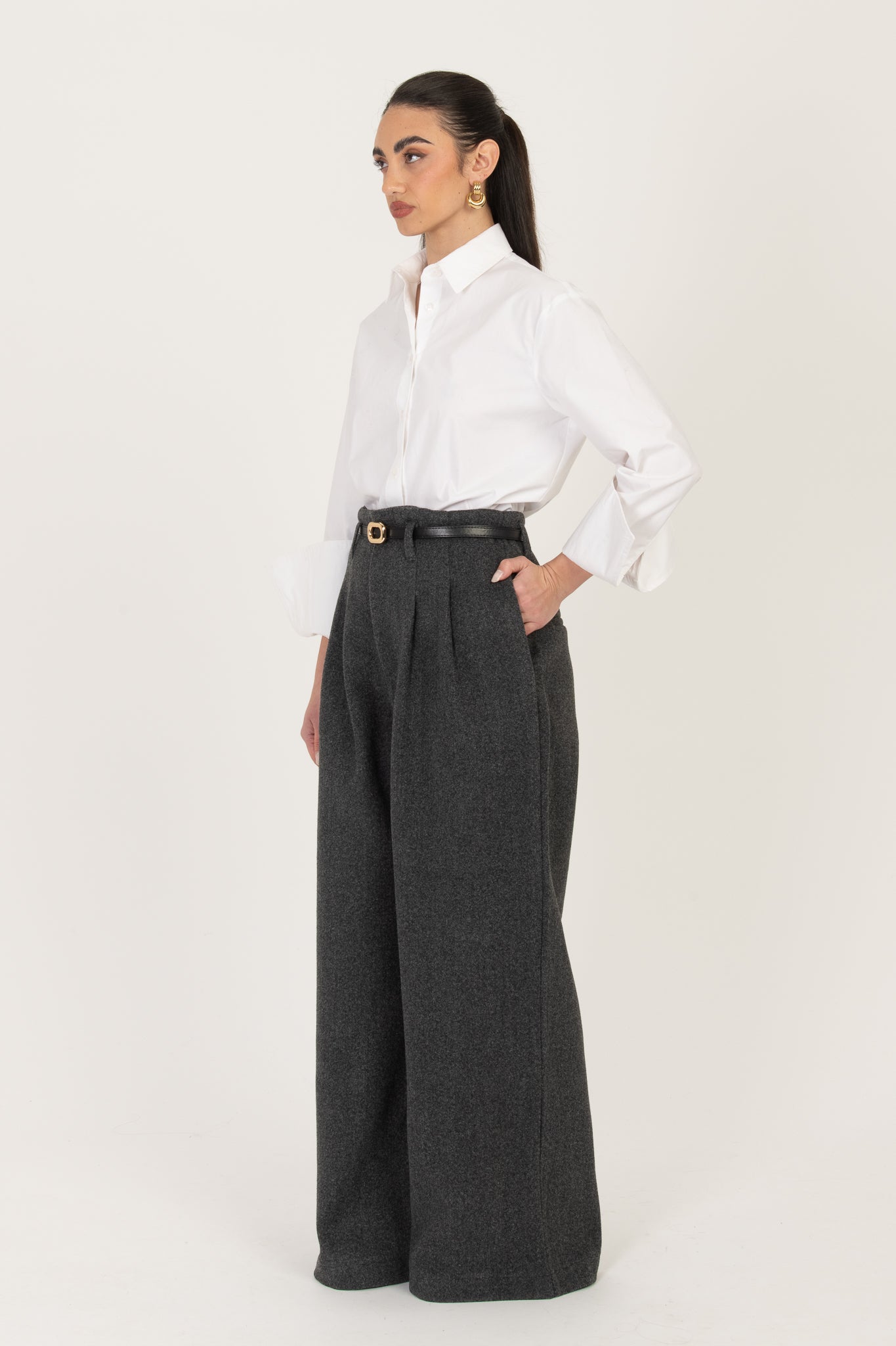 Pantalone ‘TESSUTO CAPPOTTO’ Grigio