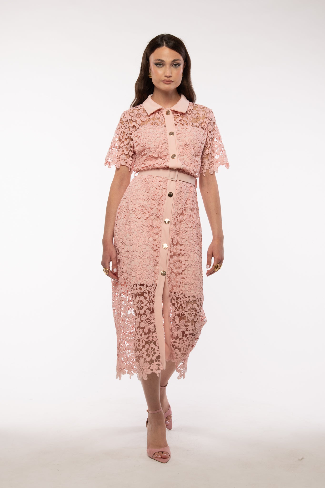 Abito ‘DAPHNE 2.0 in pizzo Rosa