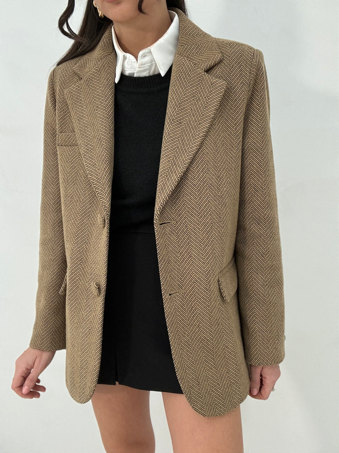 Blazer/Cappotto ‘PAOLINA 3&amp;33 COLLECTION’ spigato Camel