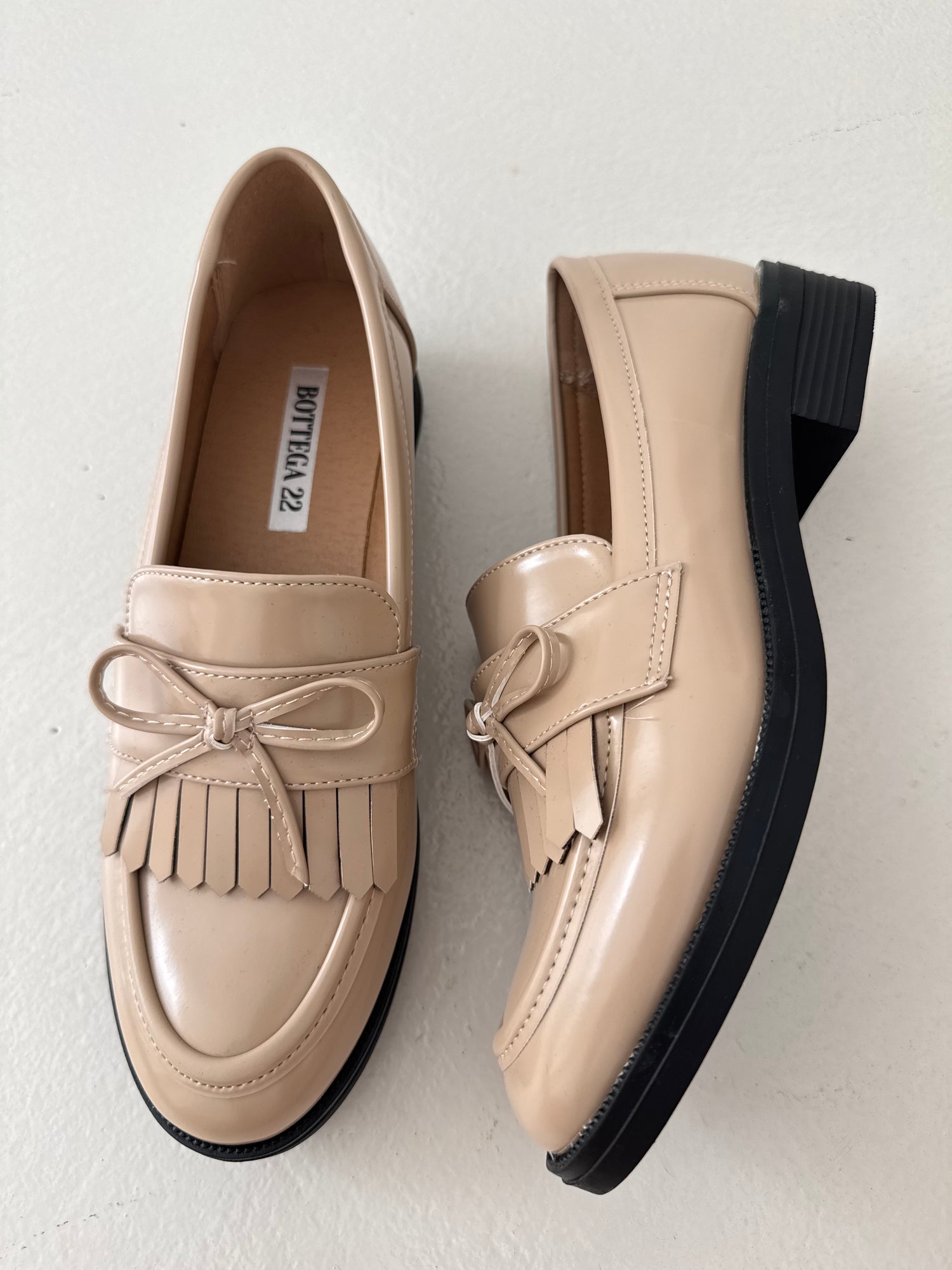 Mocassino ‘FIOCCO E FRANGE’ Beige
