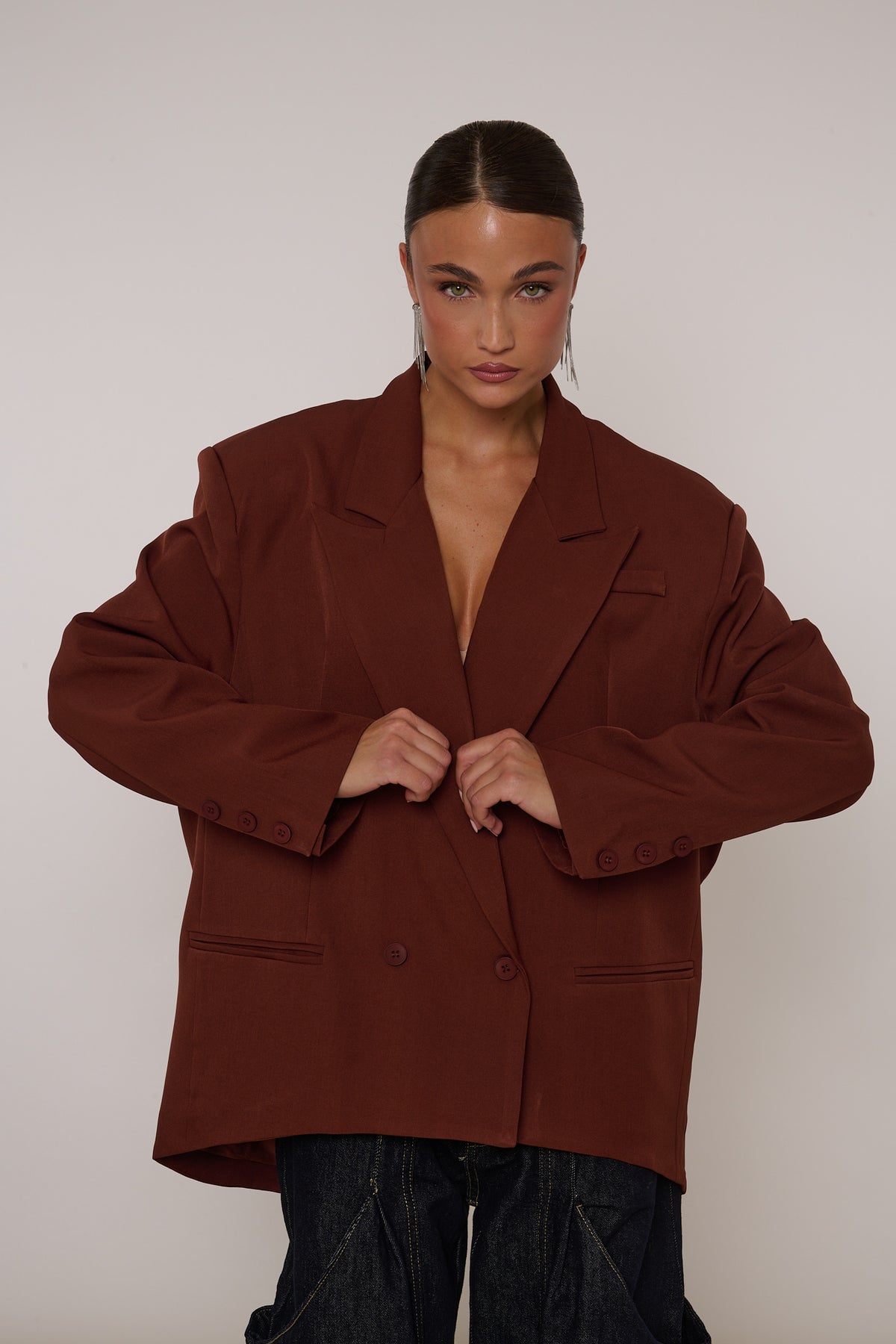 Blazer ‘MAXI SPALLINE’ Terra Cotta