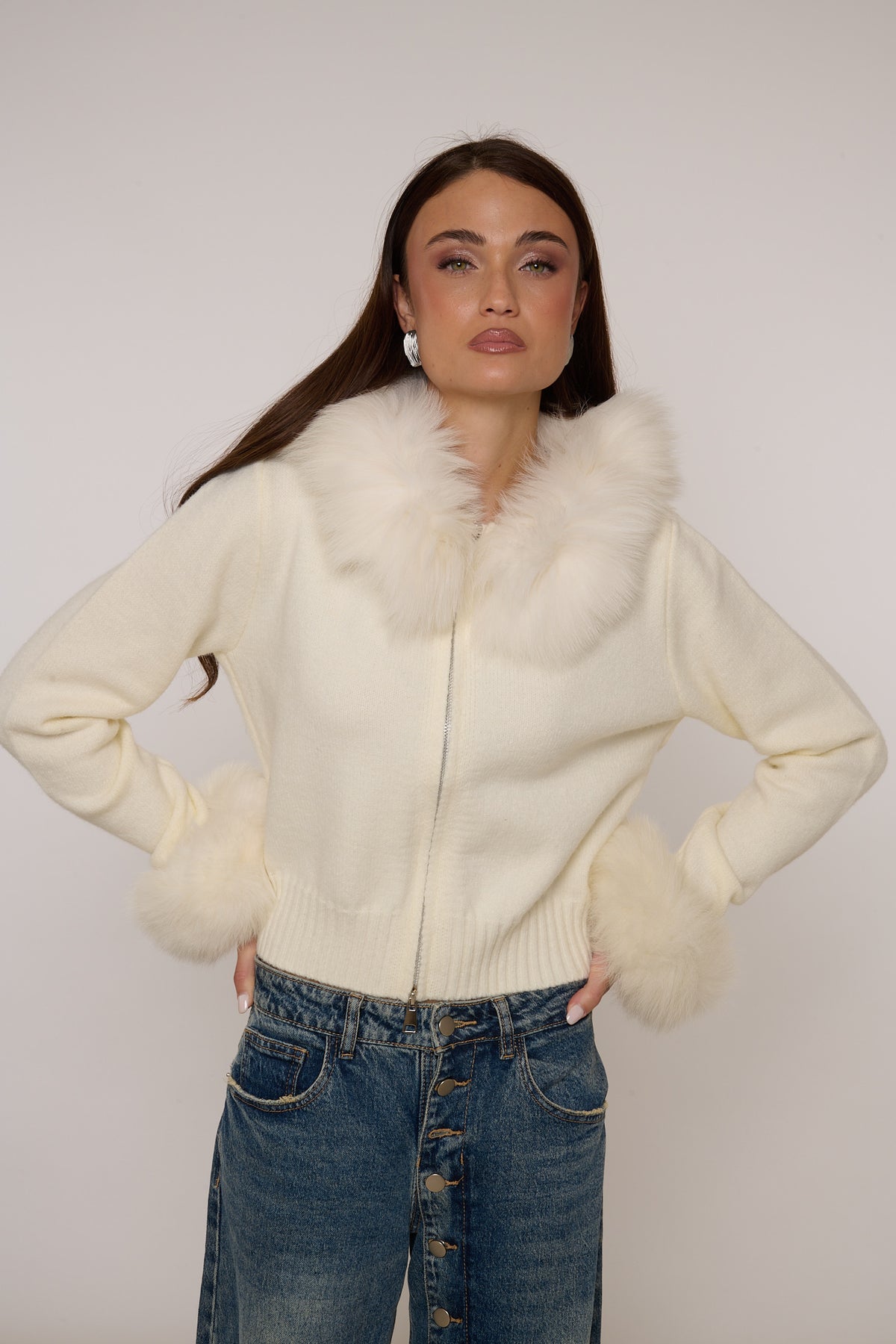 Cardigan ‘NEVE’ Bianco