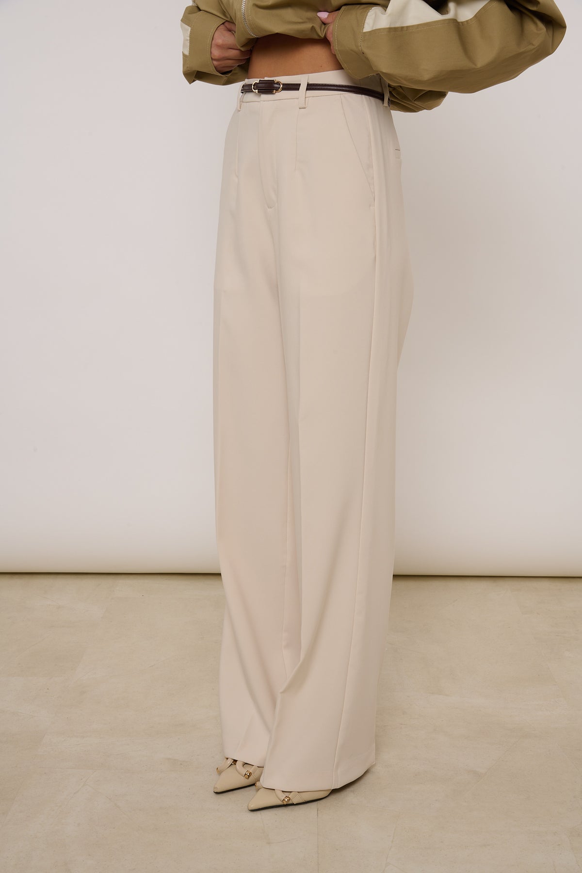 Pantalone ‘GANCETTO AMOUR’ Panna
