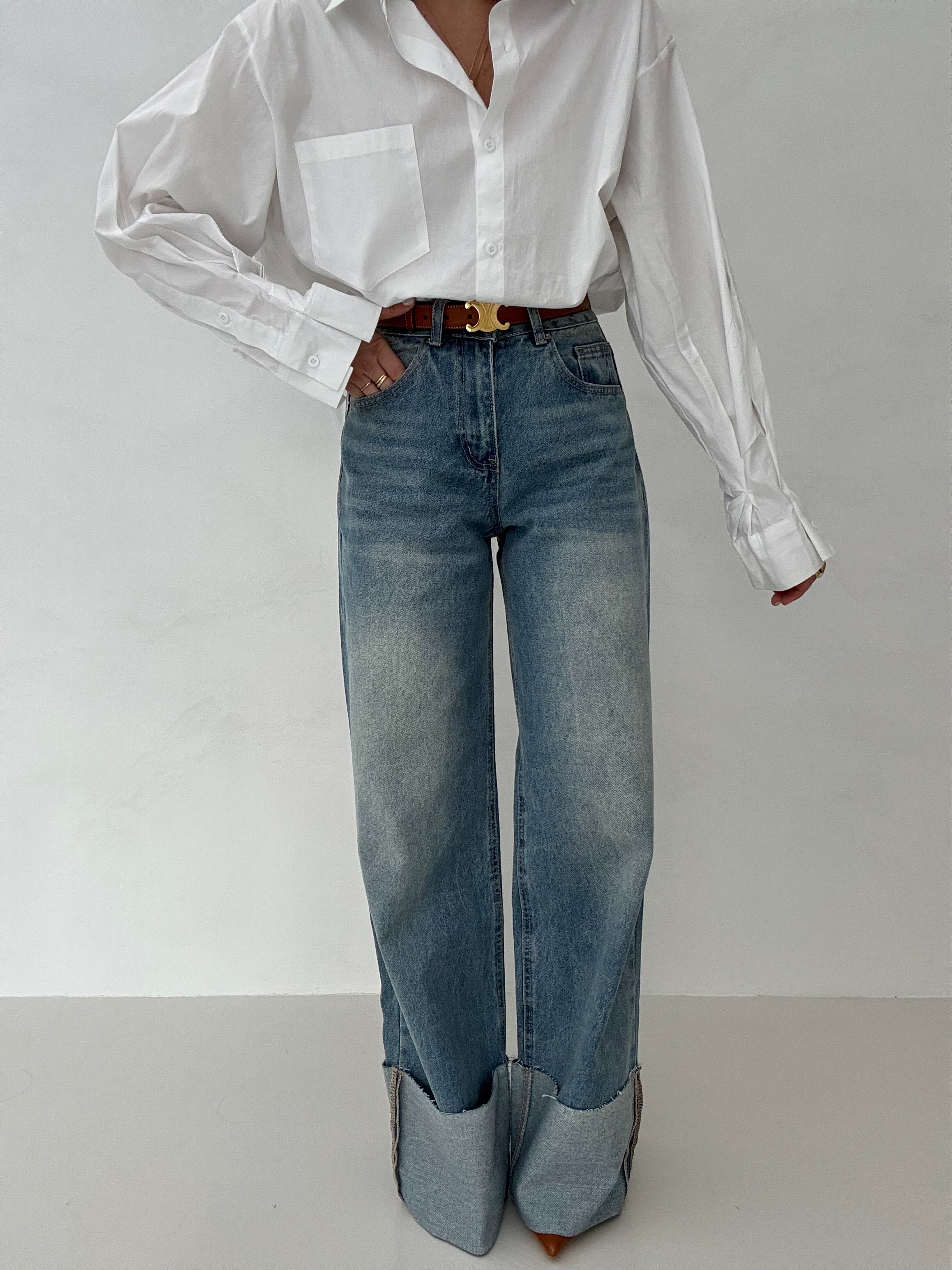 Jeans ‘PIEGONE’ Denim Chiaro