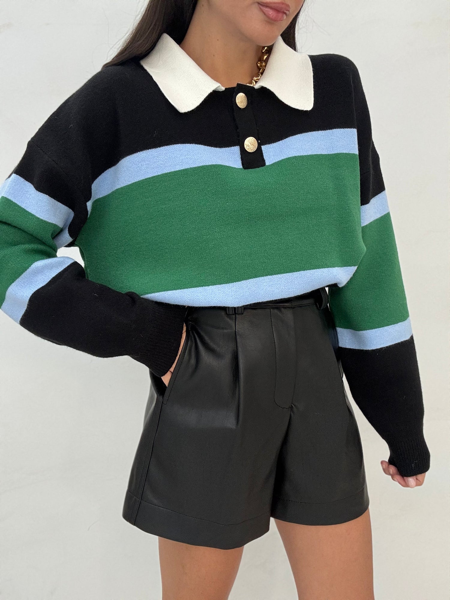 Maglia/Polo ‘BOTTONI ORO’ Verde e Azzurra