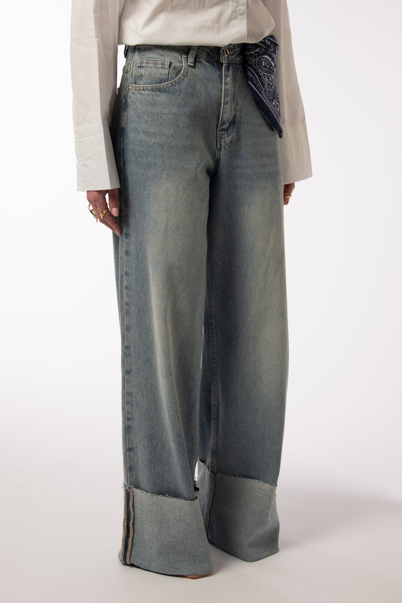 Jeans ‘PIEGONE’ Denim Chiaro