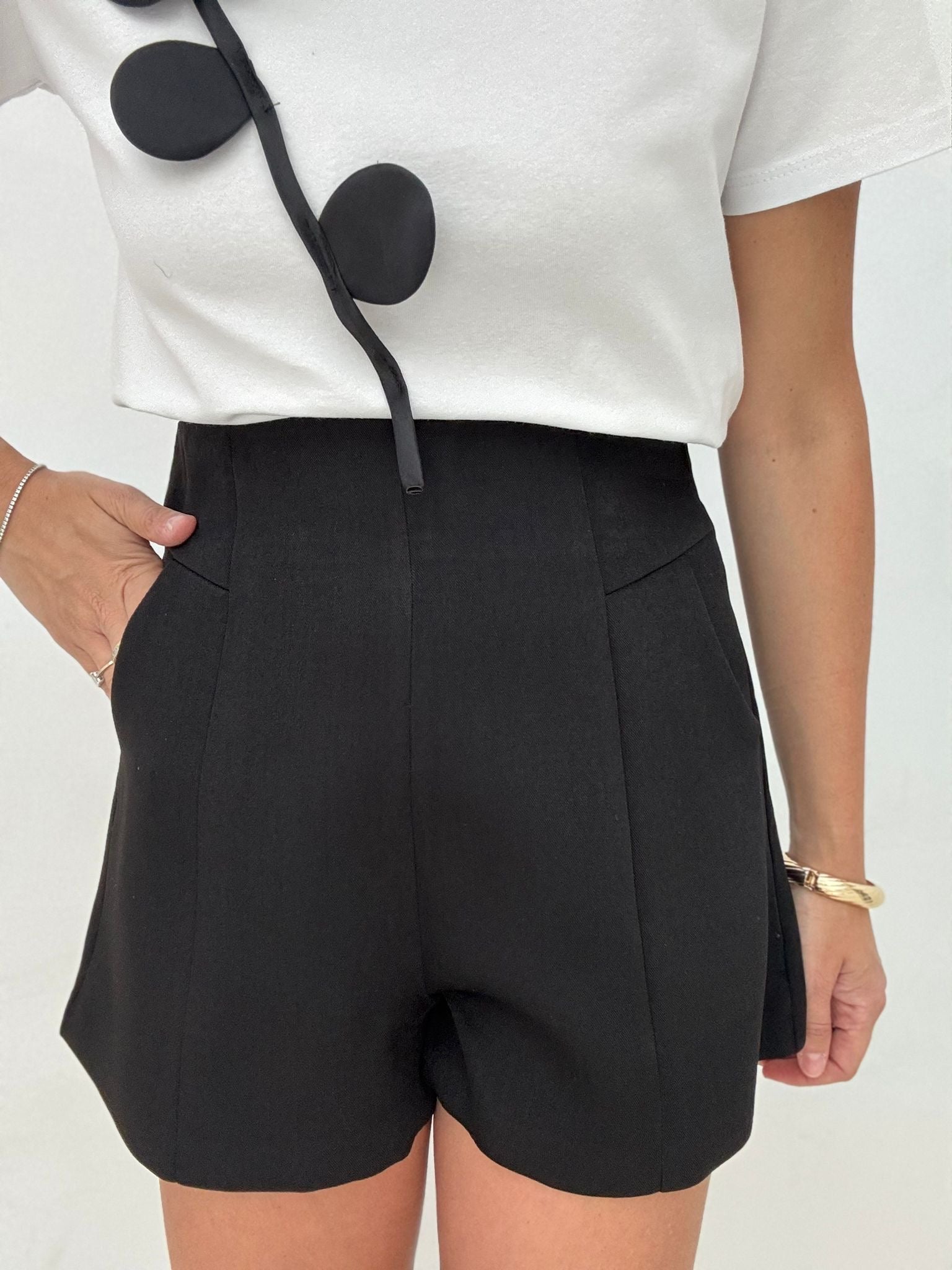 Pantaloncino strutturato Nero