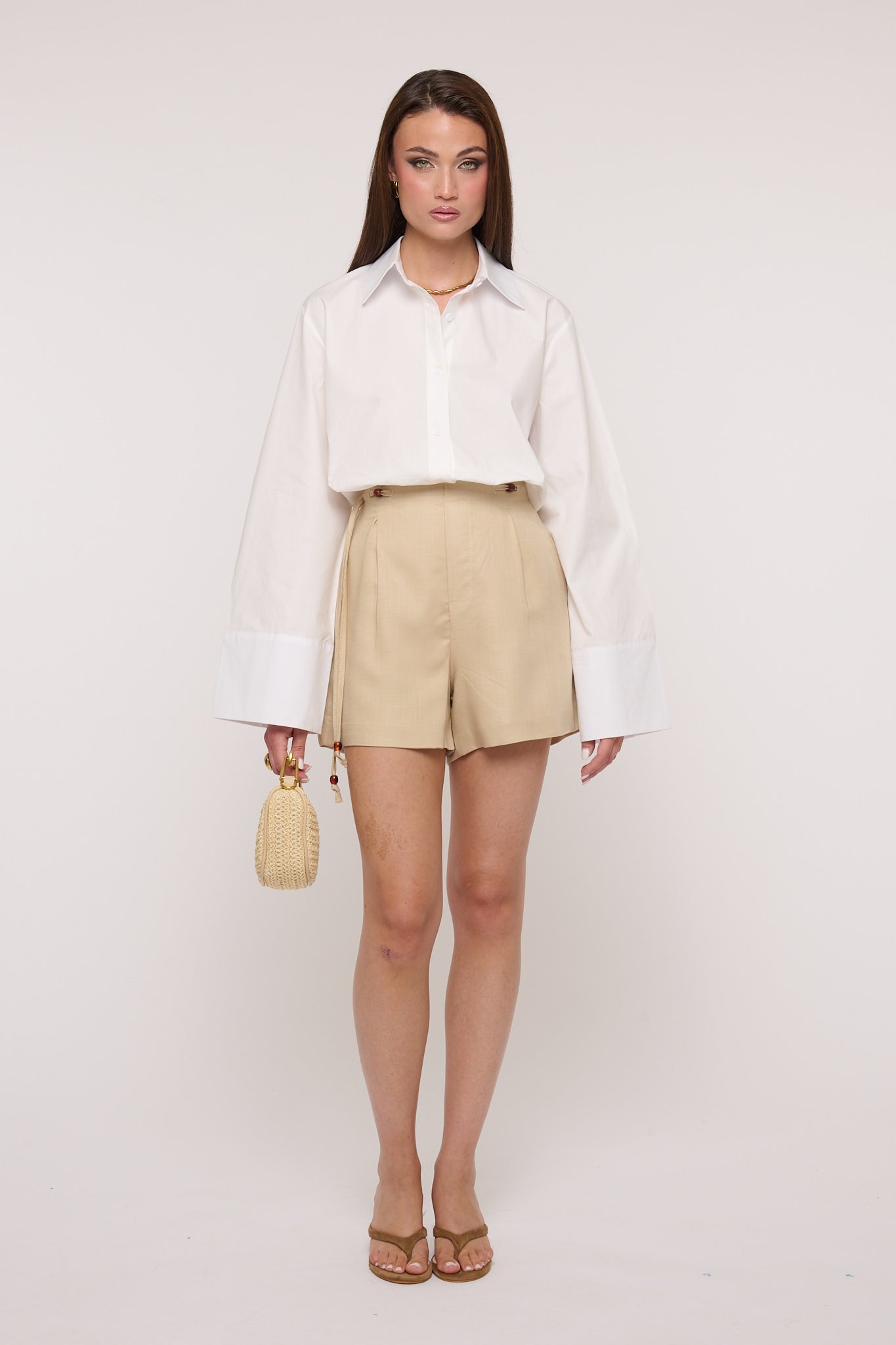 Pantaloncino ‘LACCETTI’ Vita Alta Beige